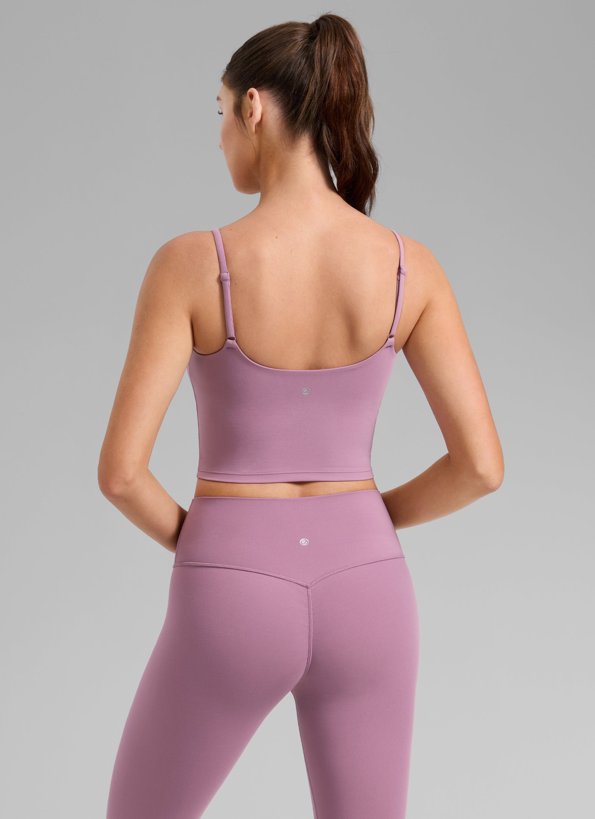 CRZ YOGA Butterlift Sujetador Deportivo con Escote Redondo y U Espalda para Mujer Lavanda claro