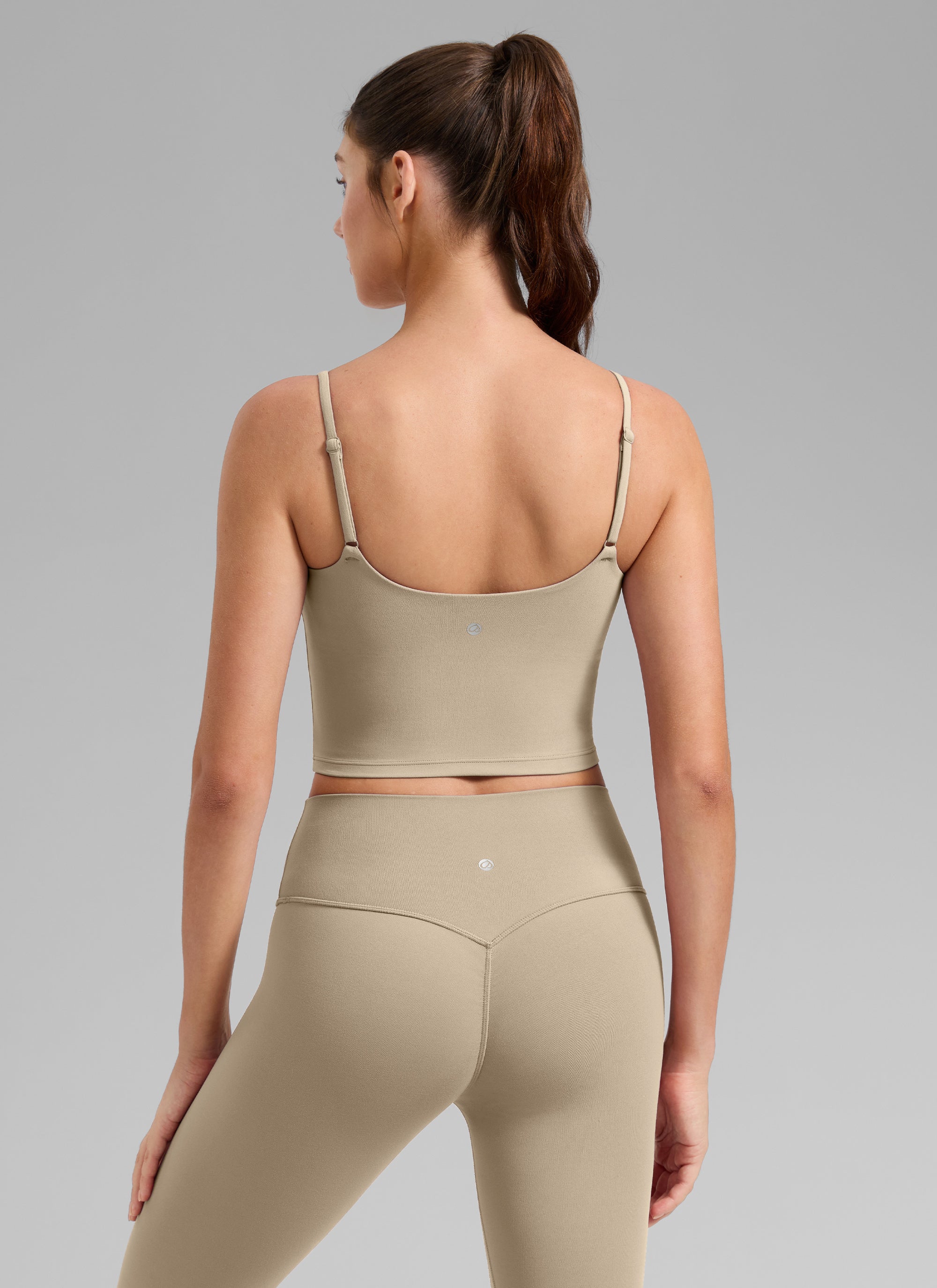 CRZ YOGA Butterlift Sujetador Deportivo con Escote Redondo y U Espalda para Mujer Roble