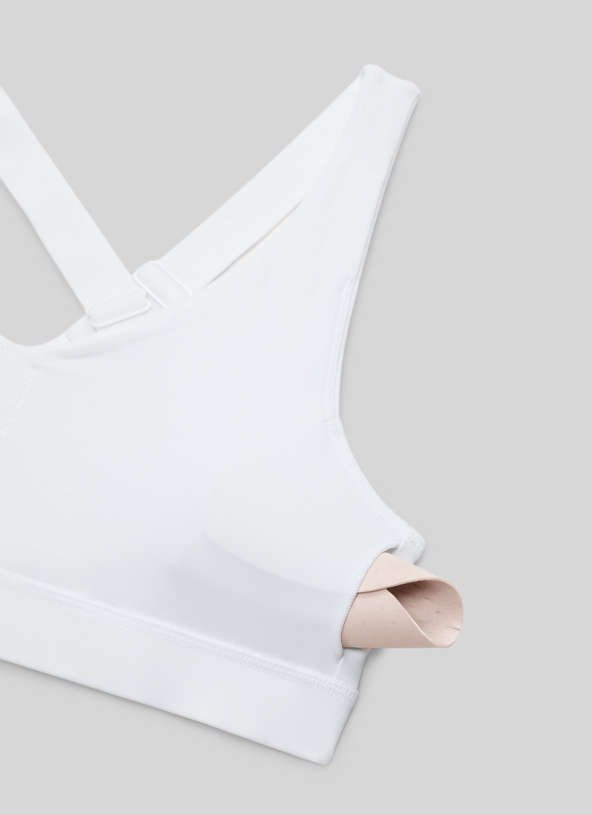 CRZ YOGA Butterbreeze Sujetador Deportivo con Escote en V y Tirantes Ajustables para Mujer blanco