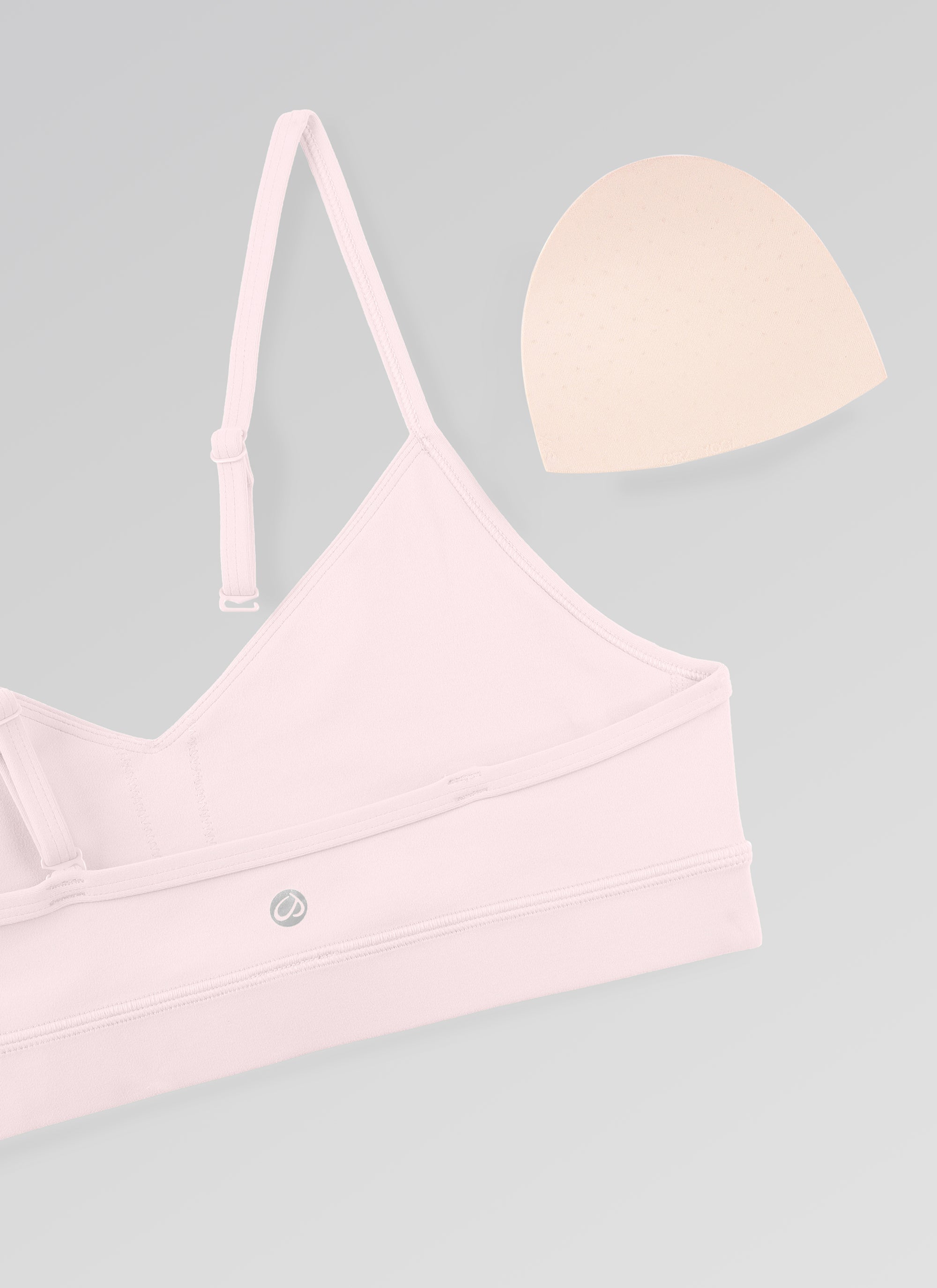 CRZ YOGA Butterluxe Sujetador con Cuello en V y Tirantes Espagueti para Mujer Rosa Fresa