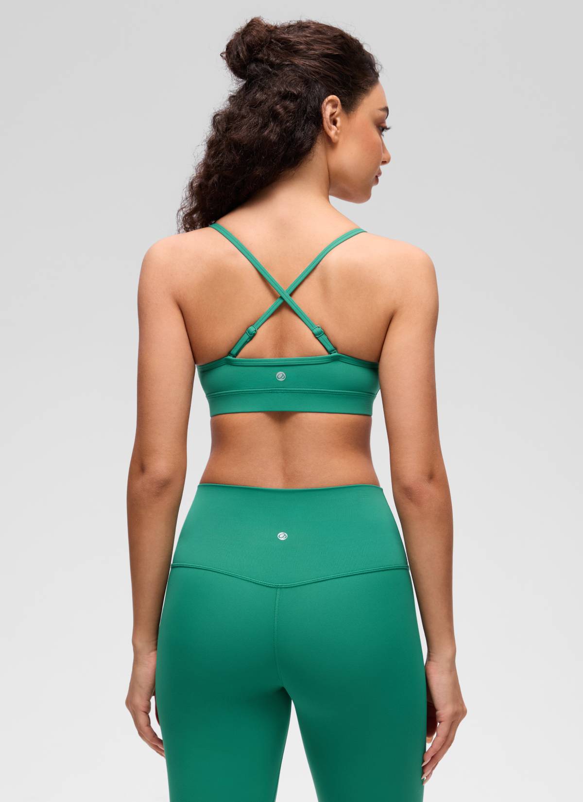 CRZ YOGA Butterluxe Sujetador con Cuello en V y Tirantes Espagueti para Mujer Verde Cascadia