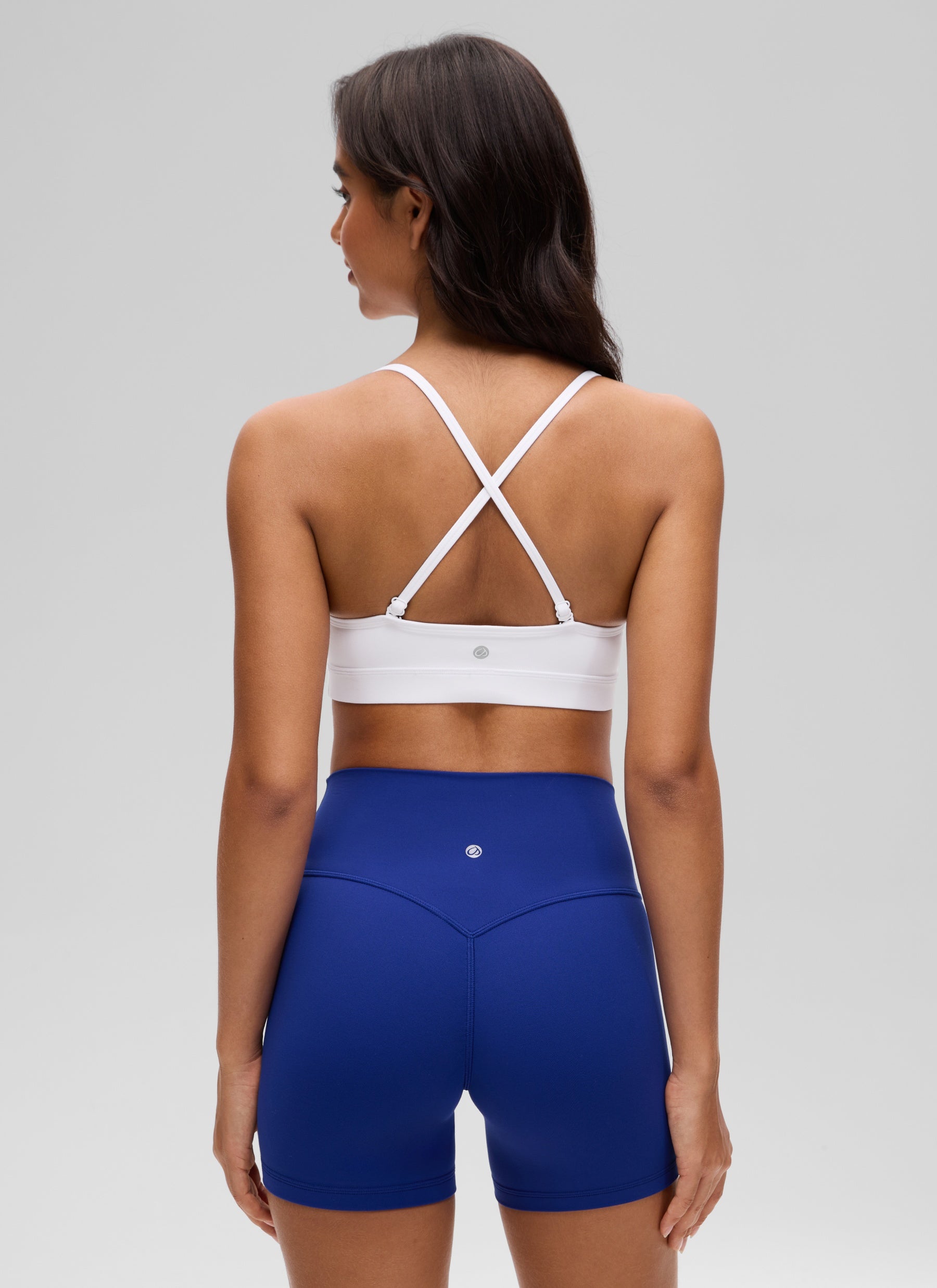 CRZ YOGA Butterluxe Sujetador con Cuello en V y Tirantes Espagueti para Mujer blanco