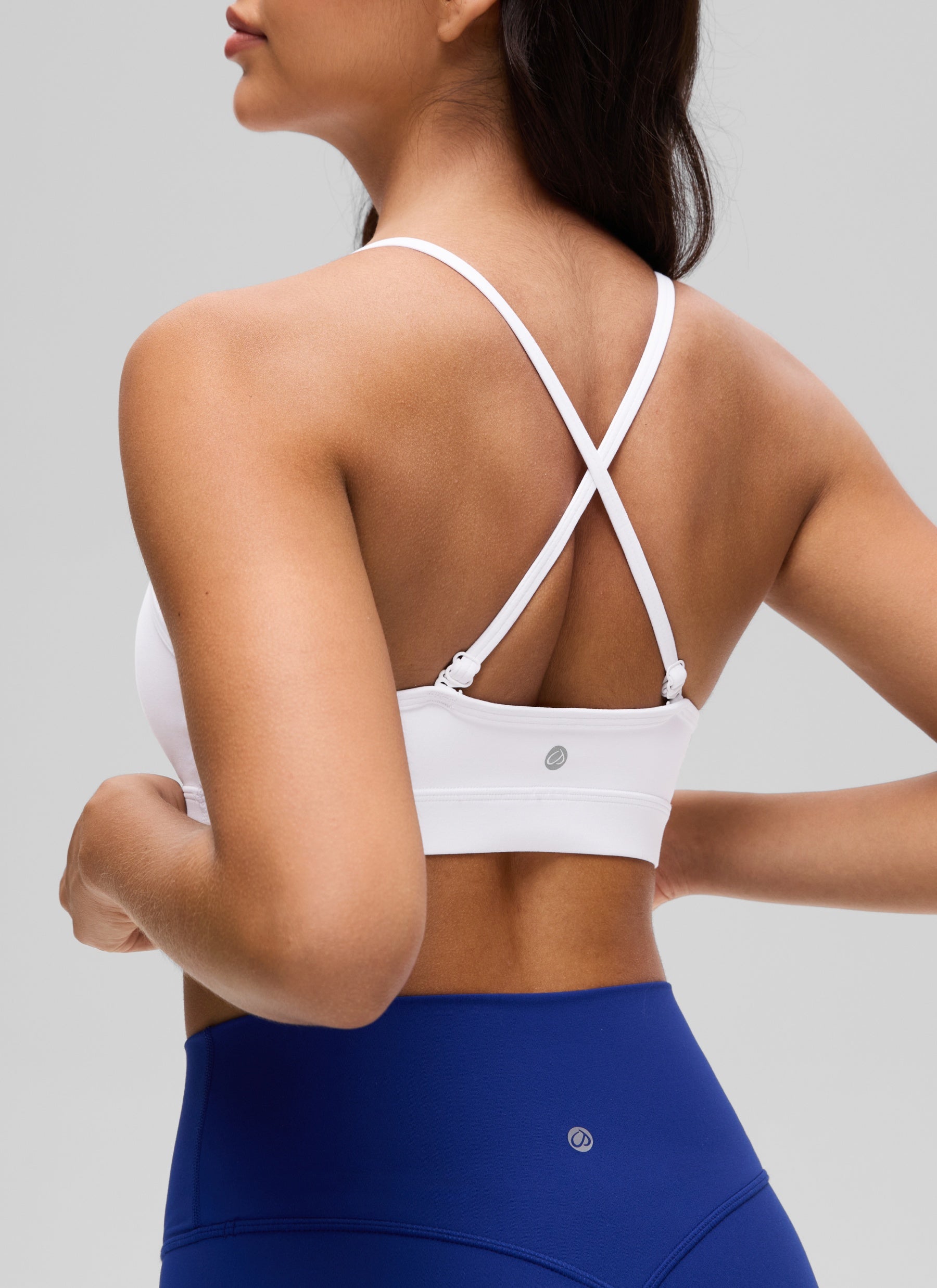 CRZ YOGA Butterluxe Sujetador con Cuello en V y Tirantes Espagueti para Mujer blanco