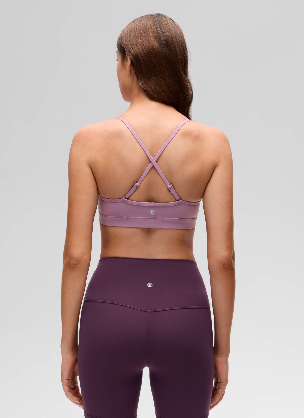 CRZ YOGA Butterluxe Sujetador con Cuello en V y Tirantes Espagueti para Mujer Lavanda claro