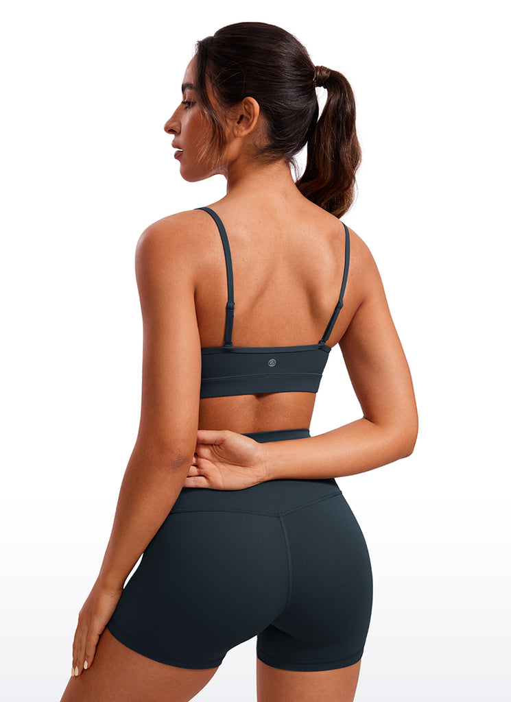 CRZ YOGA Butterluxe Sujetador con Cuello en V y Tirantes Espagueti para Mujer blanco