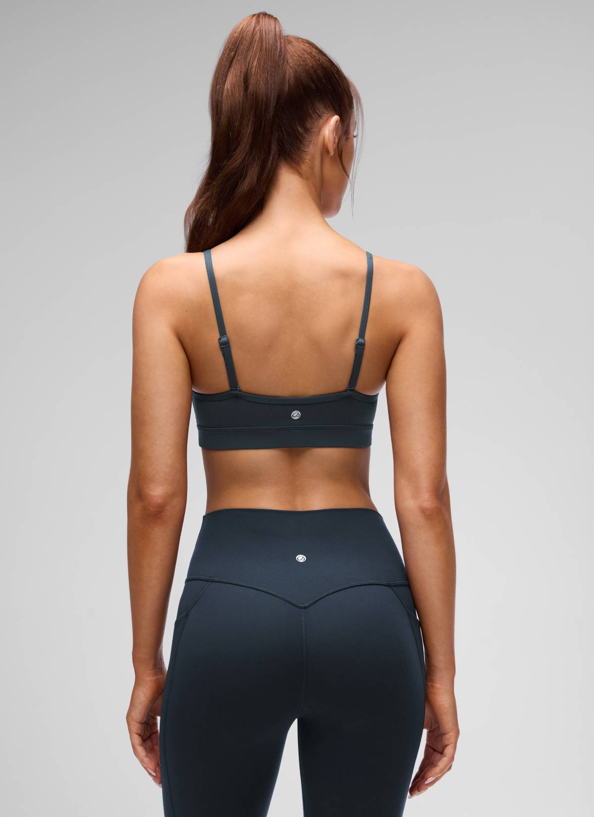 CRZ YOGA Butterluxe Sujetador con Cuello en V y Tirantes Espagueti para Mujer True Navy