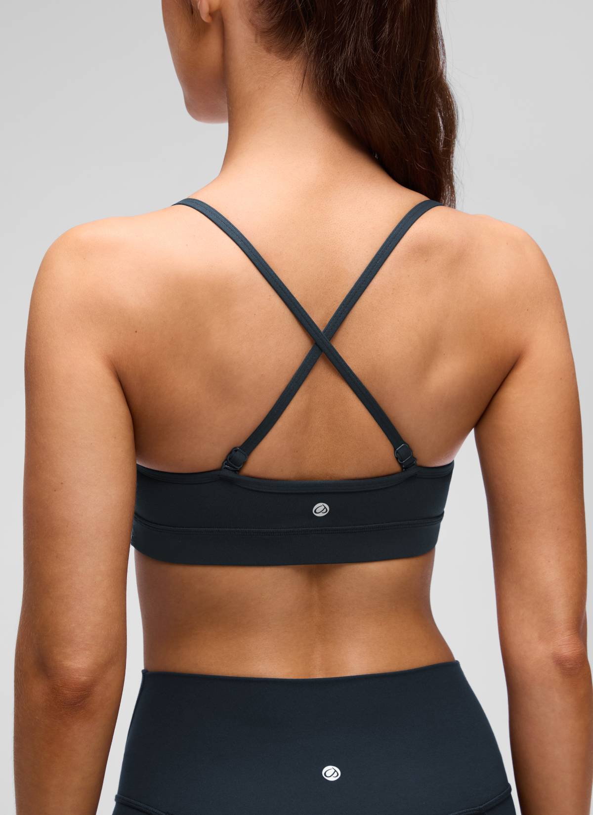 CRZ YOGA Butterluxe Sujetador con Cuello en V y Tirantes Espagueti para Mujer True Navy