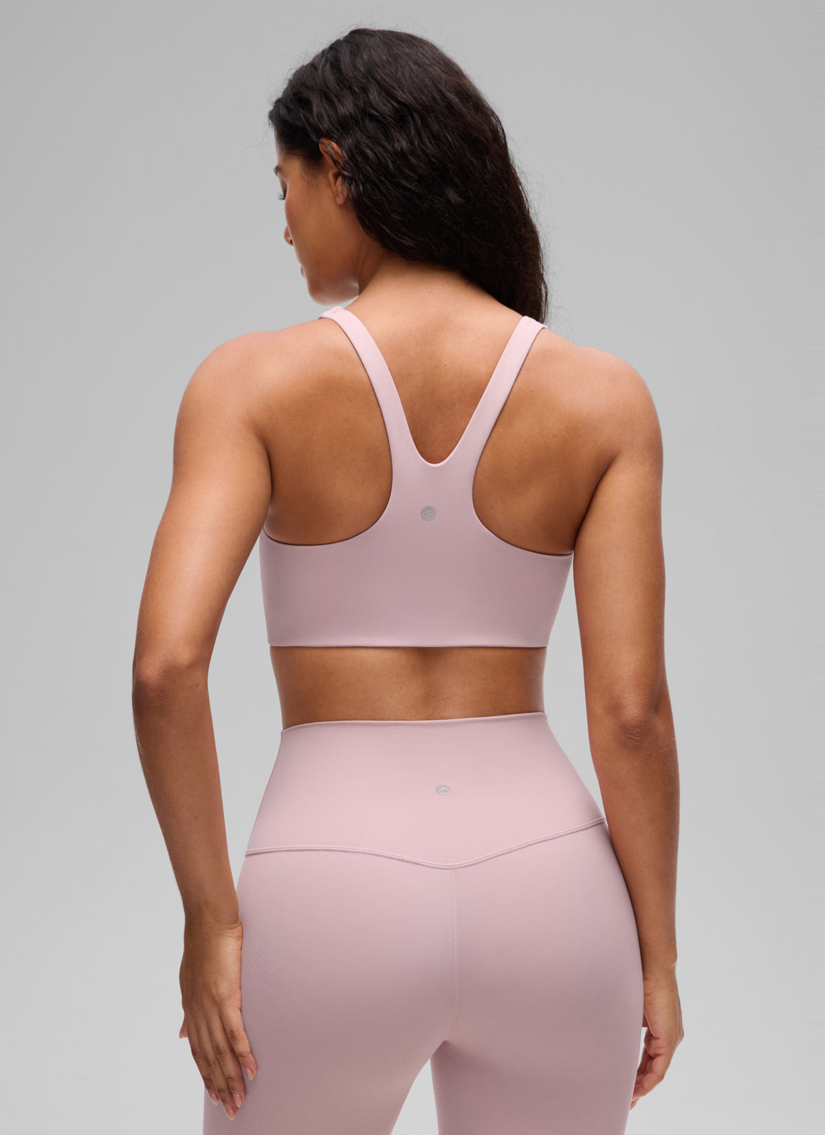 CRZ YOGA Butterlift Sujetador Deportivo con Escote Cuadrado y Doble Capa para Mujer Haze Rosa @model_info:C