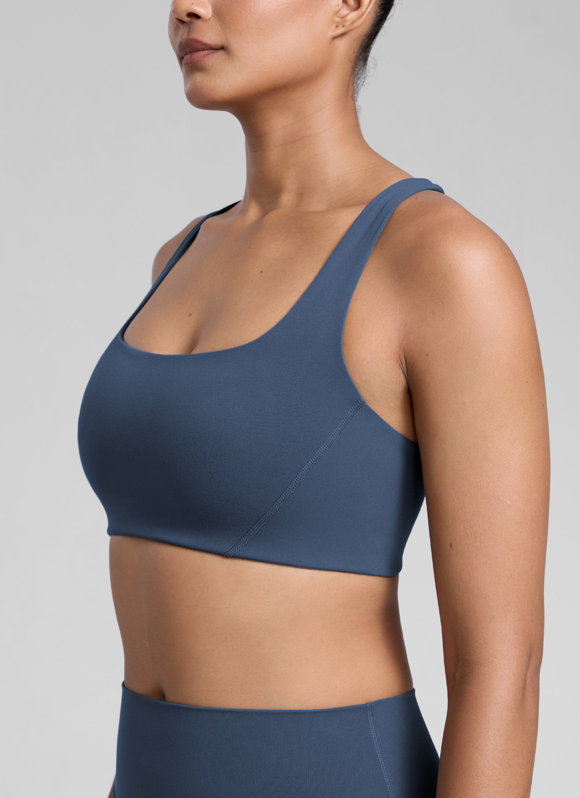 CRZ YOGA Butterlift Sujetador Deportivo con Escote Cuadrado y Doble Capa para Mujer Stelindigo