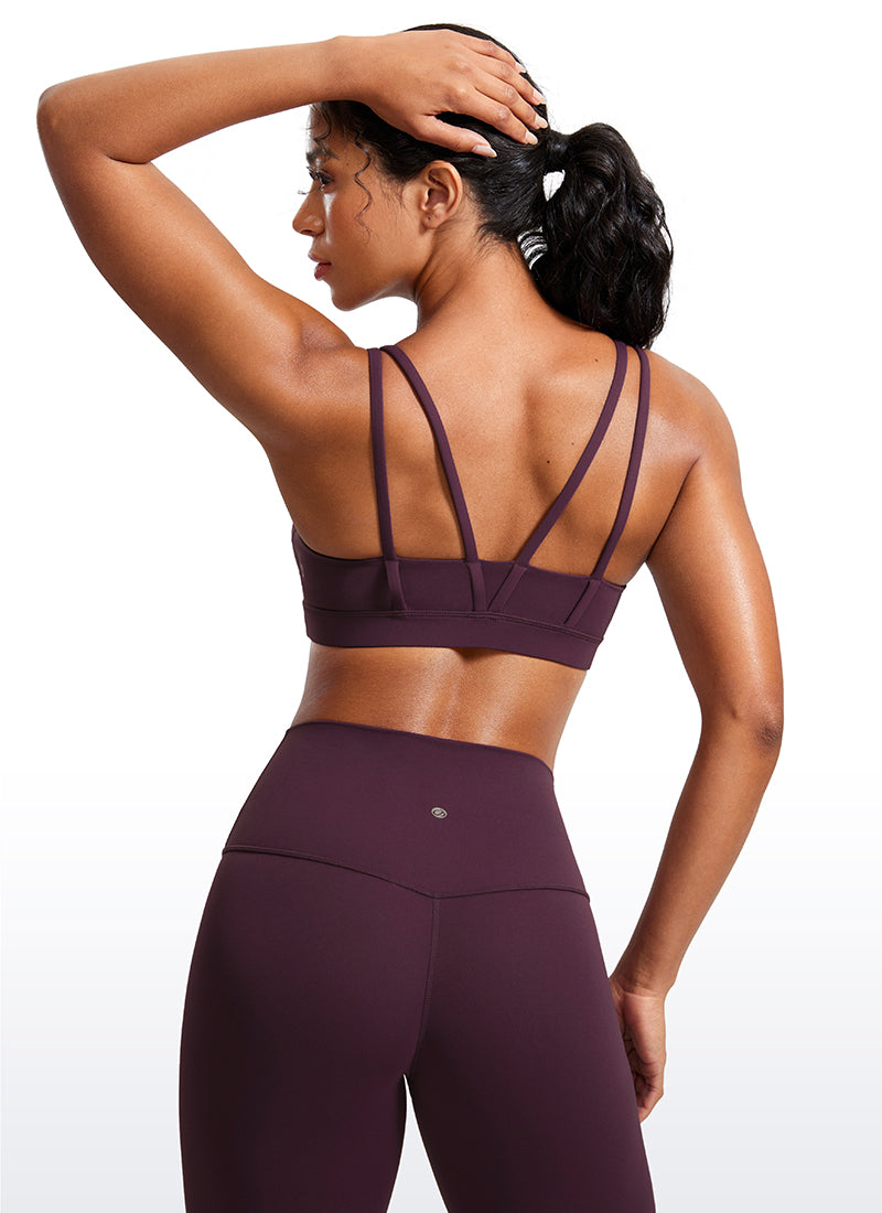 CRZ YOGA Sujetador Mujer Yoga Butterluxe Copa Moldeada Tirantes V Deep Purple