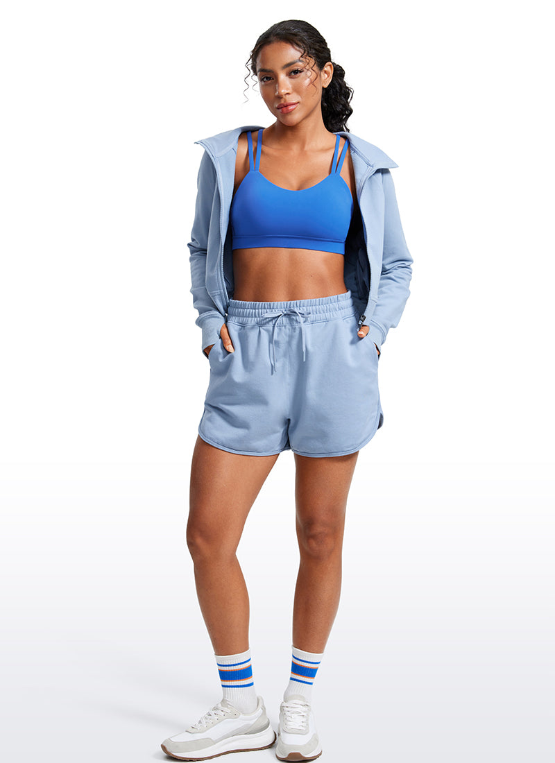 CRZ YOGA Sujetador Mujer Yoga Butterluxe Copa Moldeada Tirantes V Azul Destello