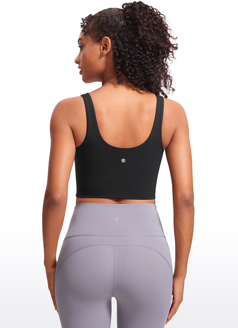 CRZ YOGA  Butterluxe Sujetador de Copa para Mujer con Cuello en V Negro