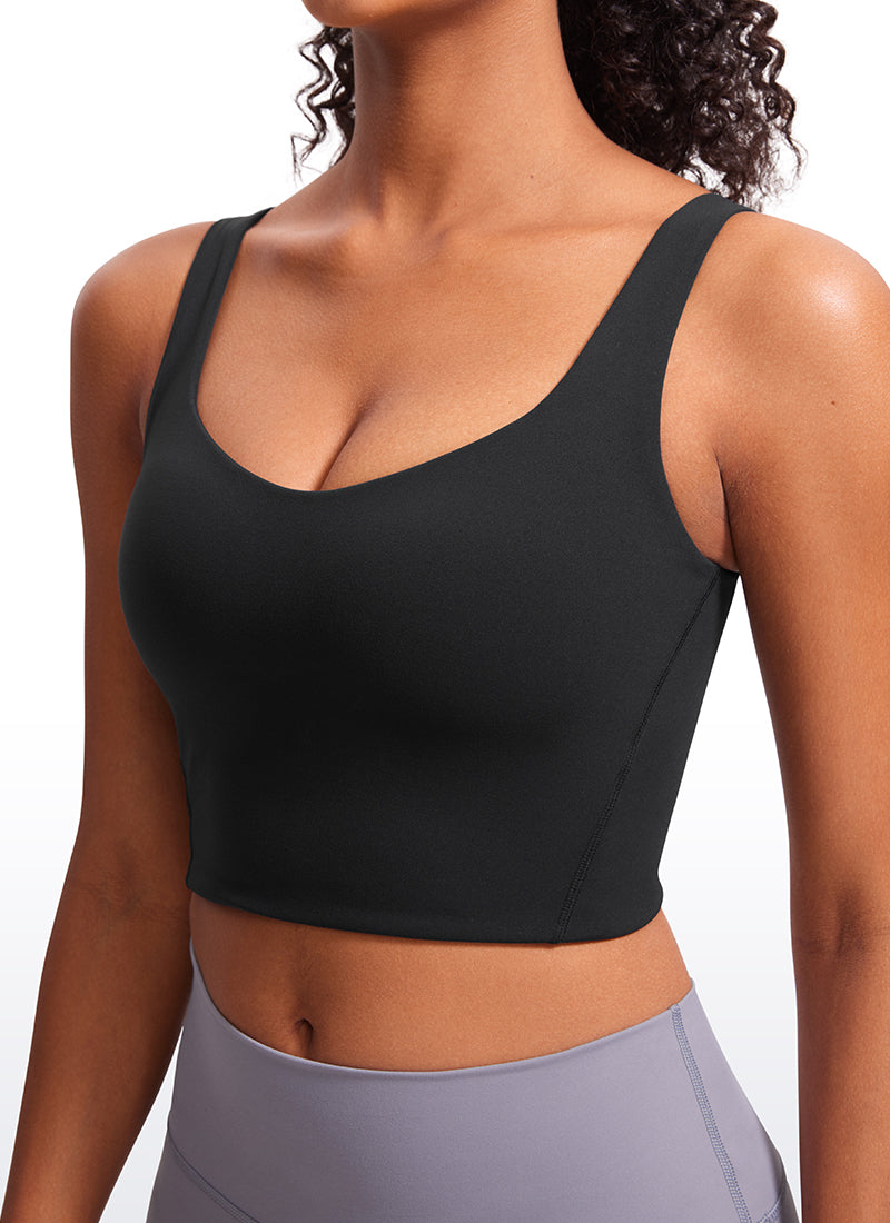 CRZ YOGA  Butterluxe Sujetador de Copa para Mujer con Cuello en V Negro