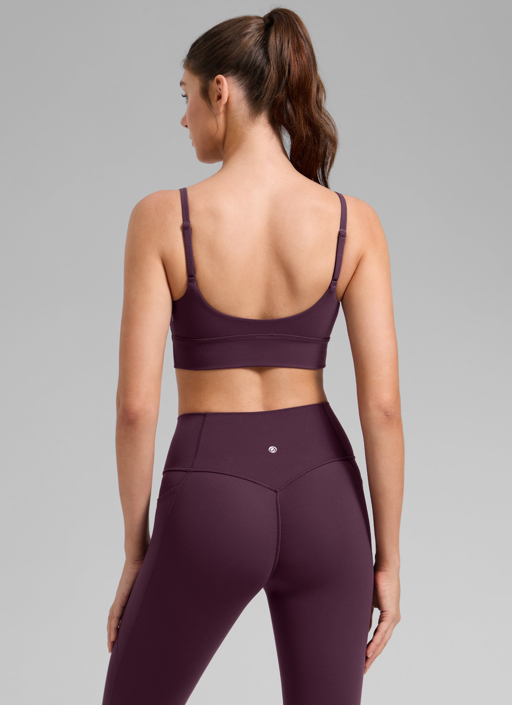 CRZ YOGA Mujer Butterlift Yoga Longline Bra con Almohadillas Deep Purple