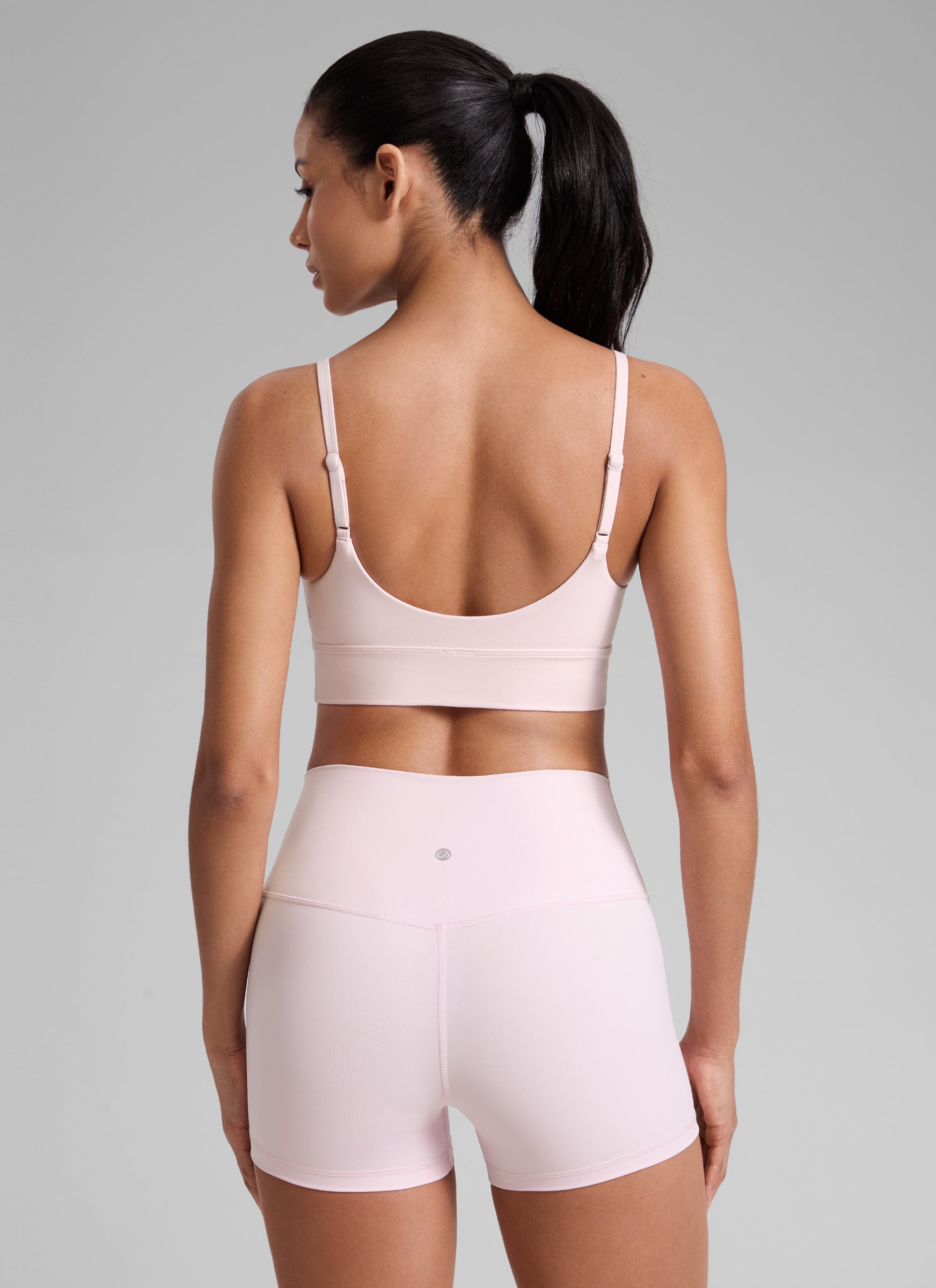 CRZ YOGA Mujer Butterlift Yoga Longline Bra con Almohadillas Rosa Fresa