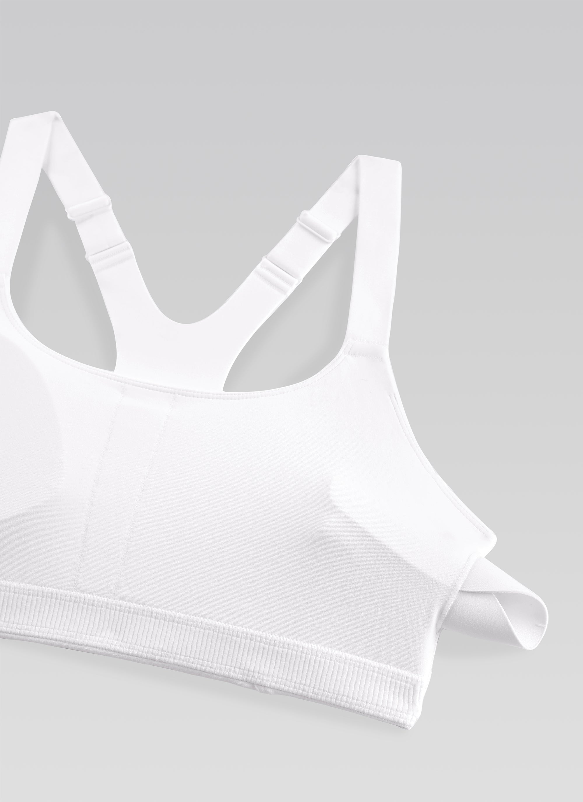 CRZ YOGA Butterlift Sujetadores con Tirantes ajustables y Cuello Redondo para Mujer blanco