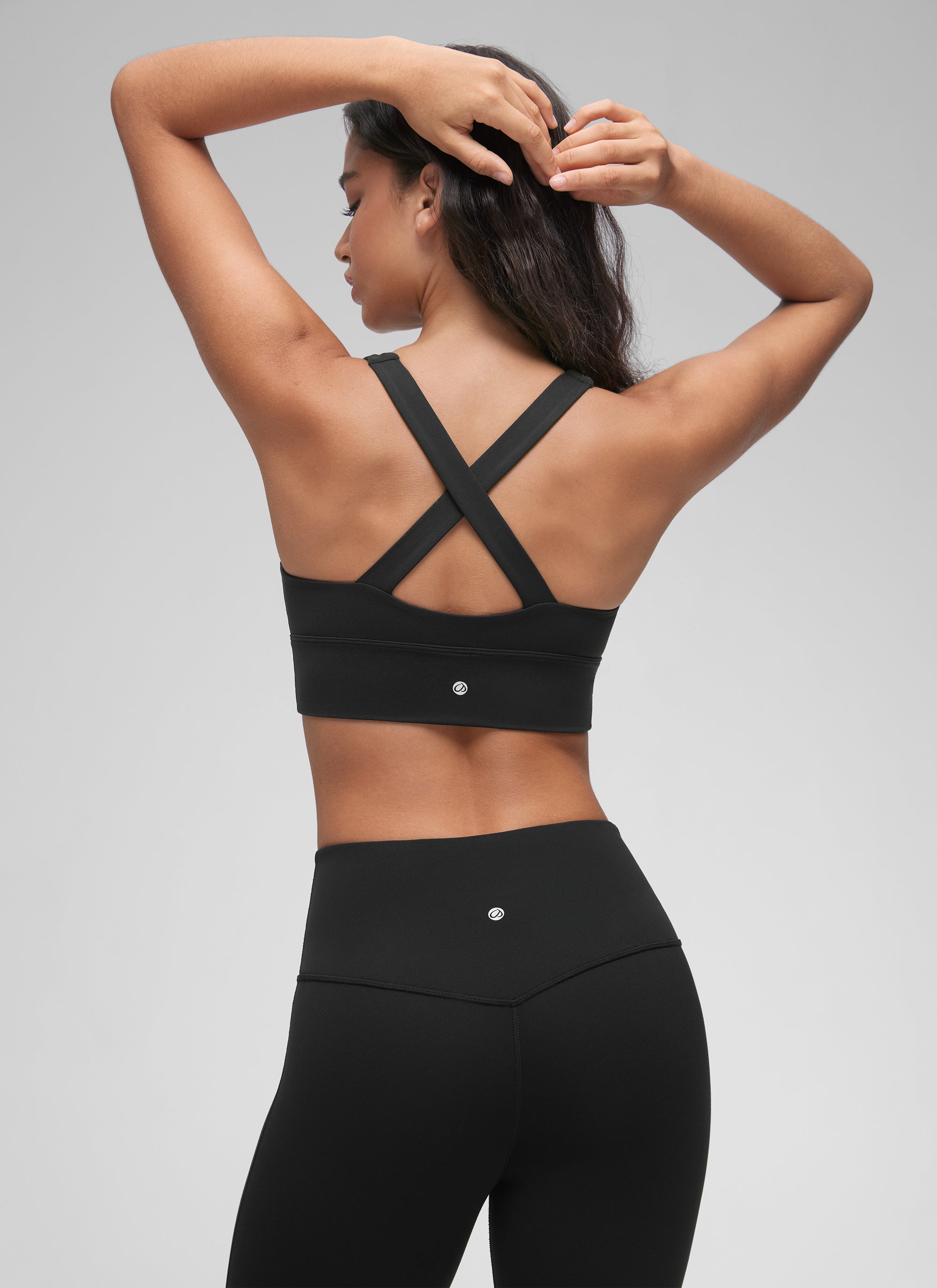 CRZ YOGA Mujer Sujetador Butterluxe Soporte Ligero con Detalle en V Negro