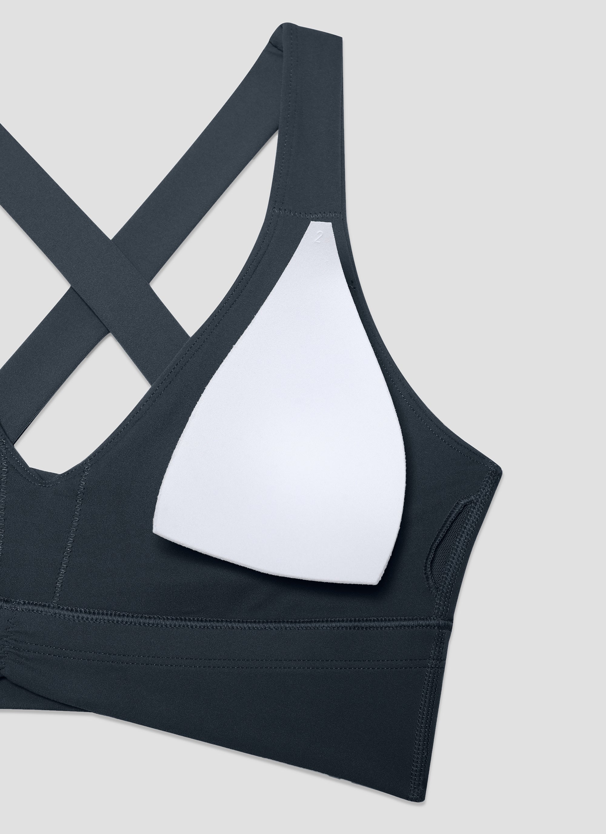 CRZ YOGA Mujer Sujetador Butterluxe Soporte Ligero con Detalle en V True Navy