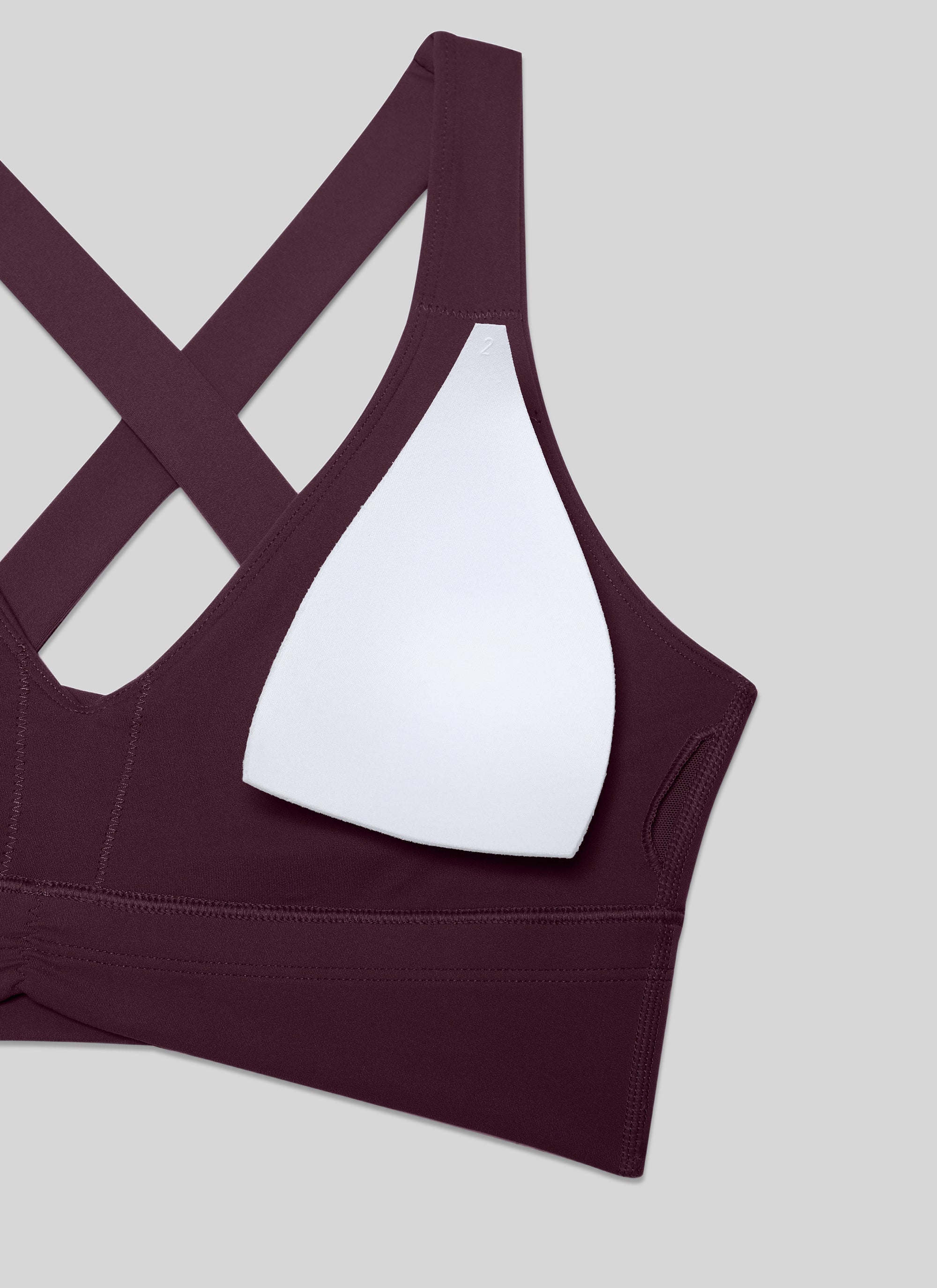 CRZ YOGA Mujer Sujetador Butterluxe Soporte Ligero con Detalle en V Deep Purple