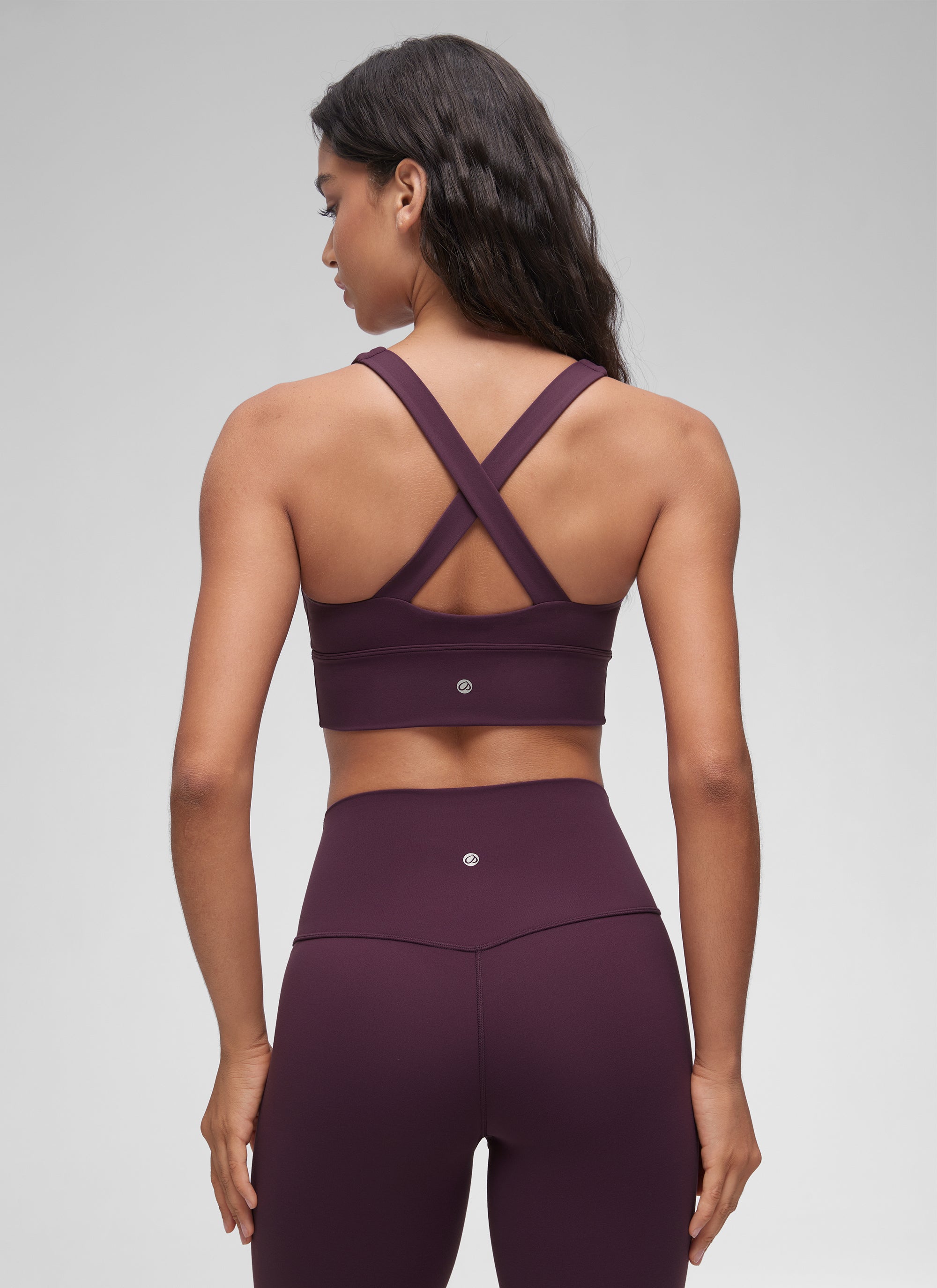 CRZ YOGA Mujer Sujetador Butterluxe Soporte Ligero con Detalle en V Deep Purple