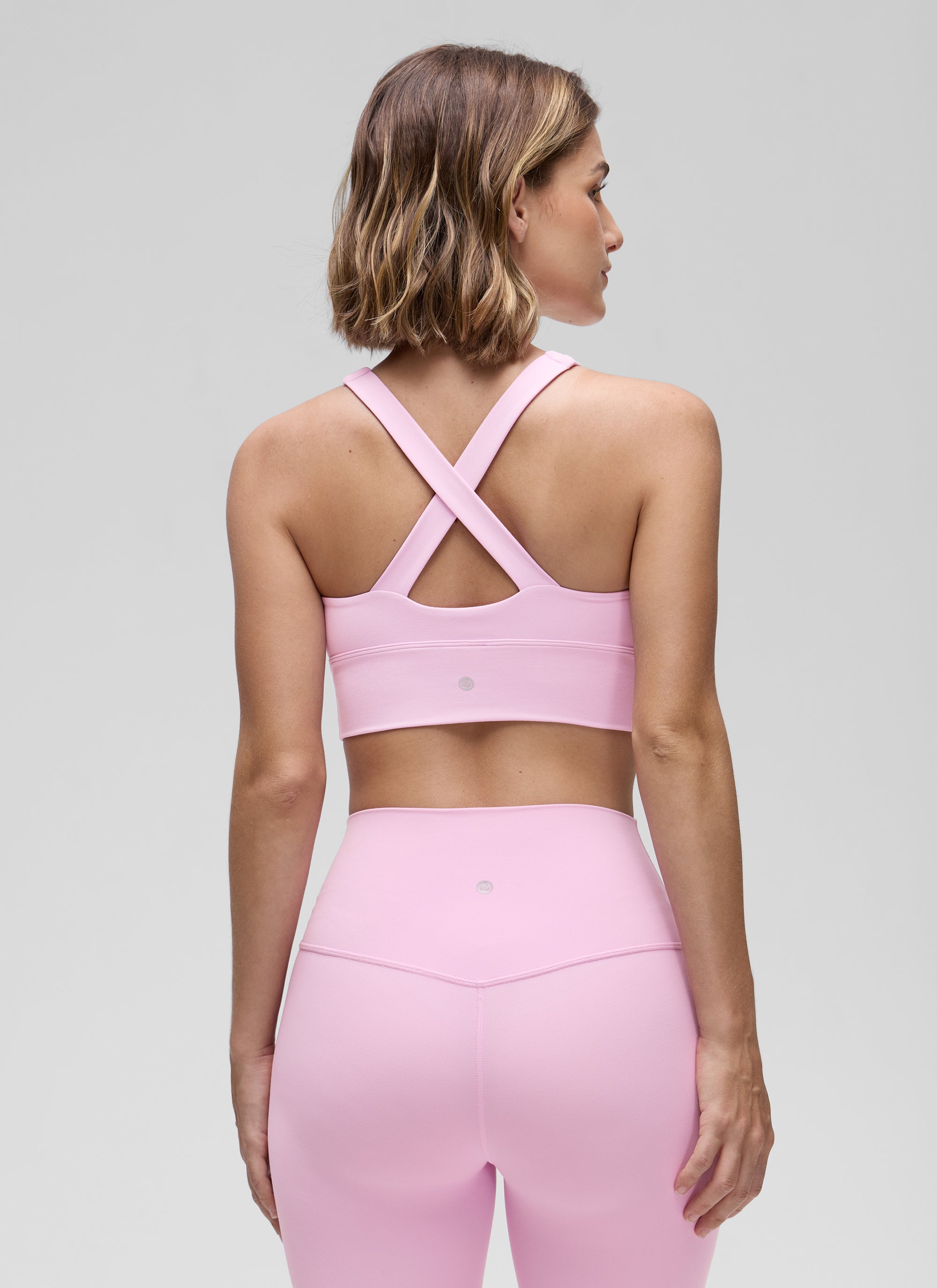 CRZ YOGA Mujer Sujetador Butterluxe Soporte Ligero con Detalle en V Vita Rosa