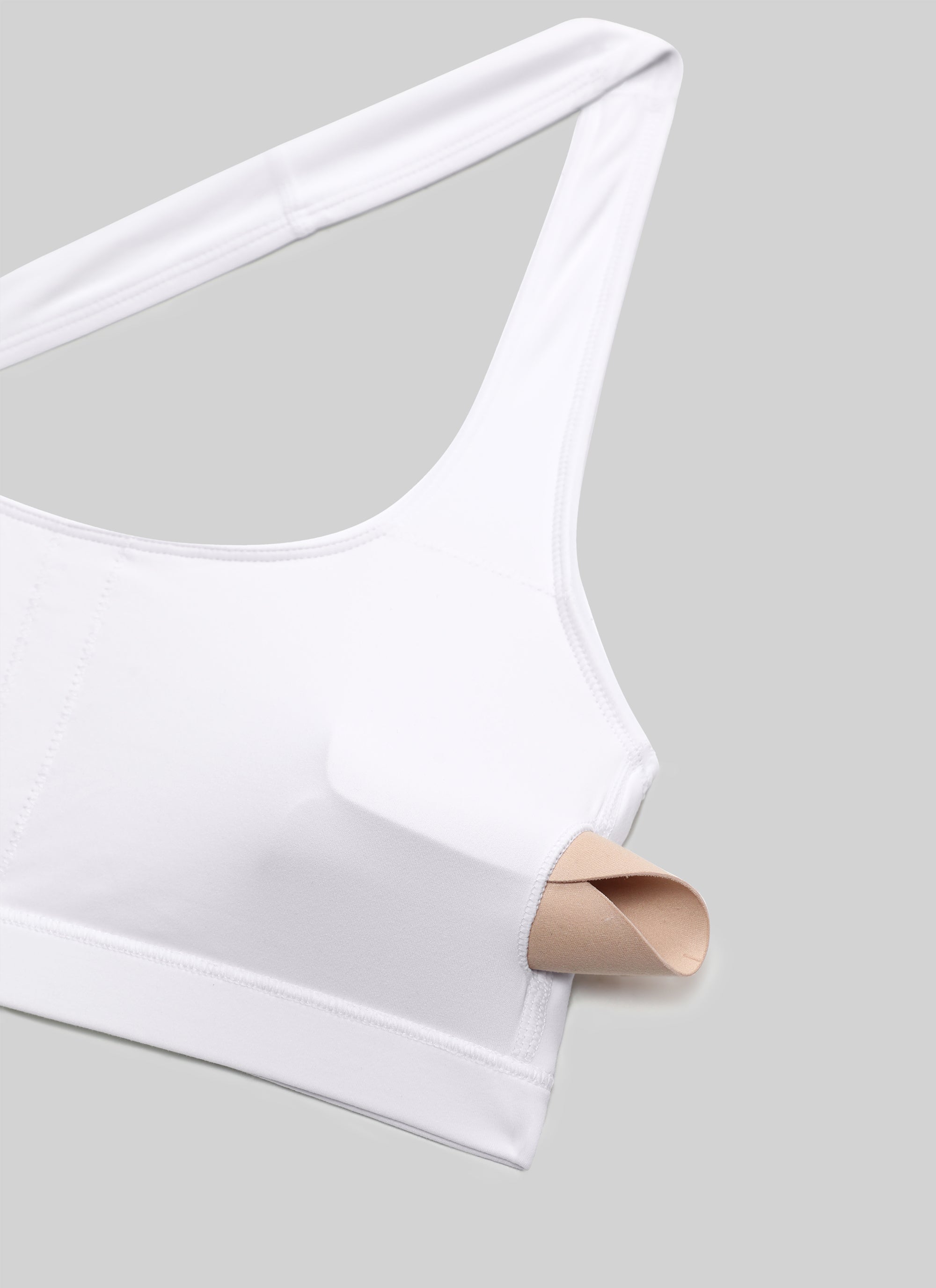 CRZ YOGA Mujer Sujetador Halter Espalda Abierta blanco