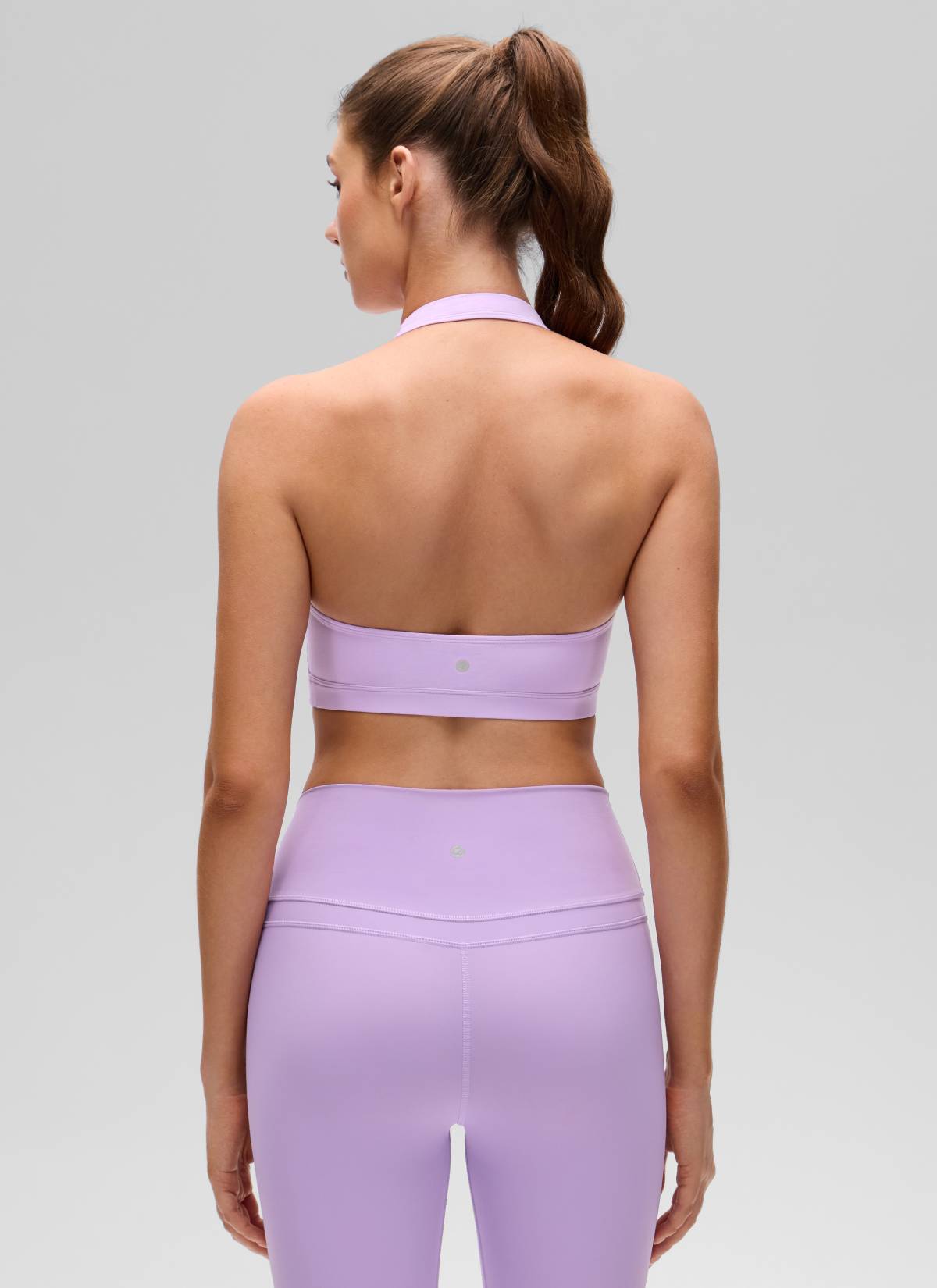 CRZ YOGA Mujer Sujetador Halter Espalda Abierta Púrpura élfico
