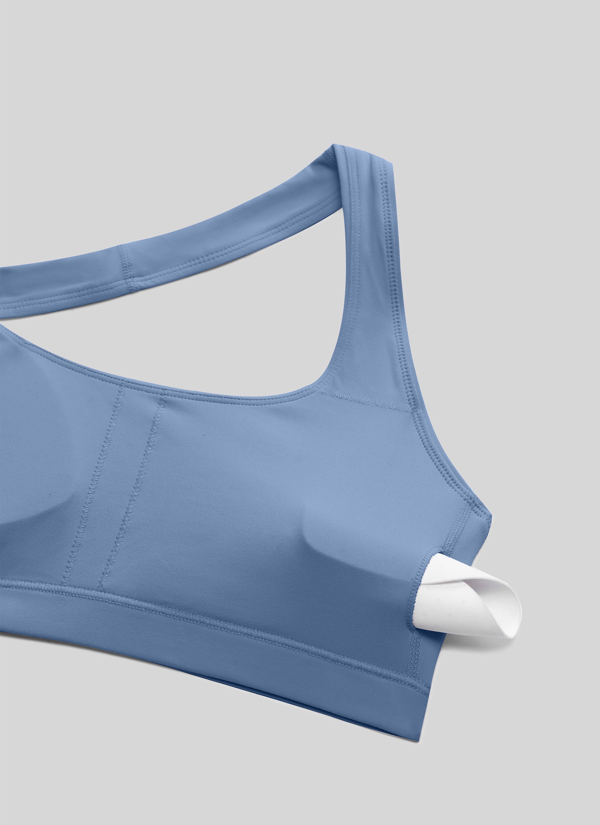 CRZ YOGA Mujer Sujetador Halter Espalda Abierta Oasis Azul