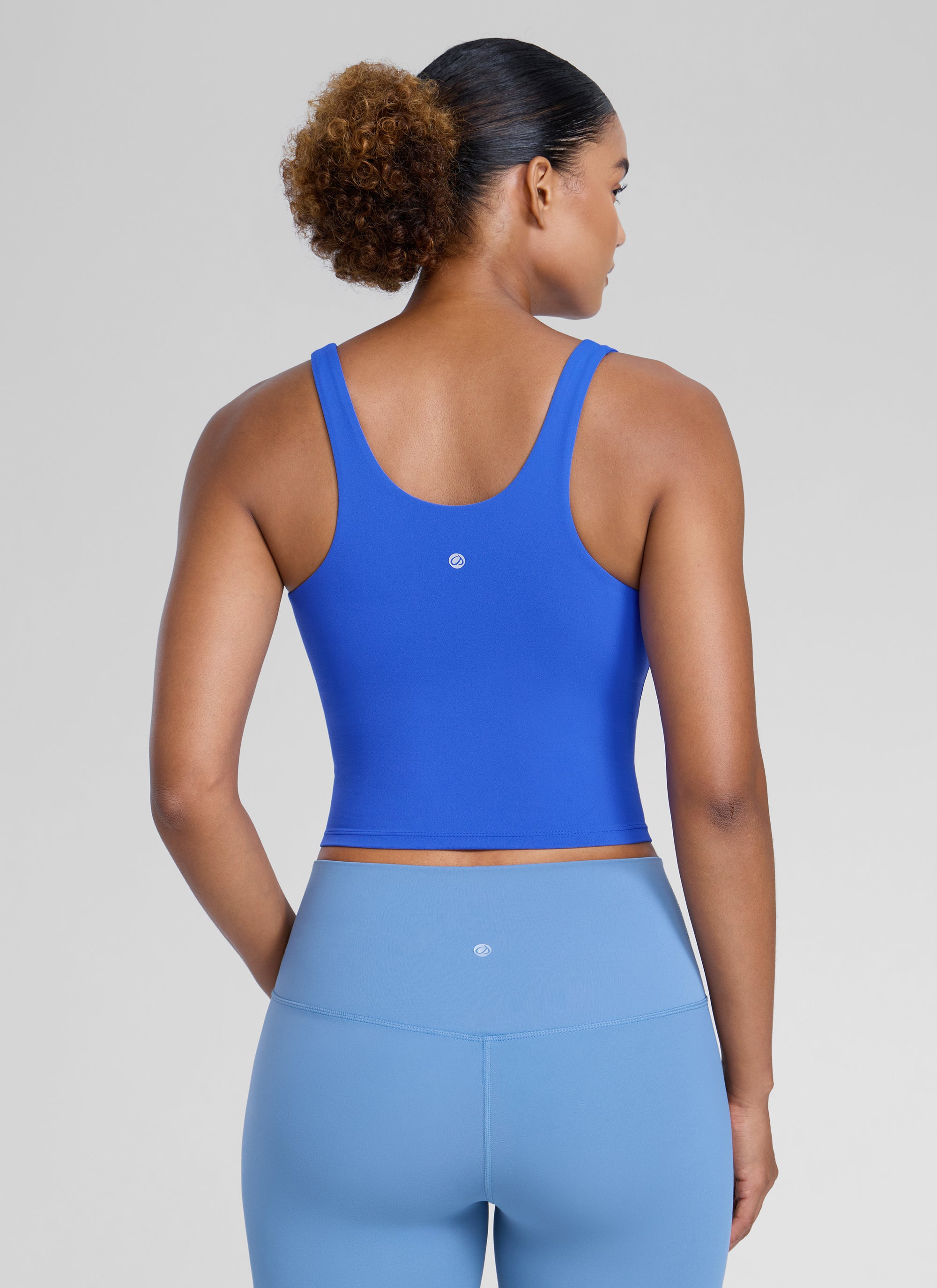 CRZ YOGA Mujer Butterlift Sujetador Racerback con Escote U para Yoga Royal