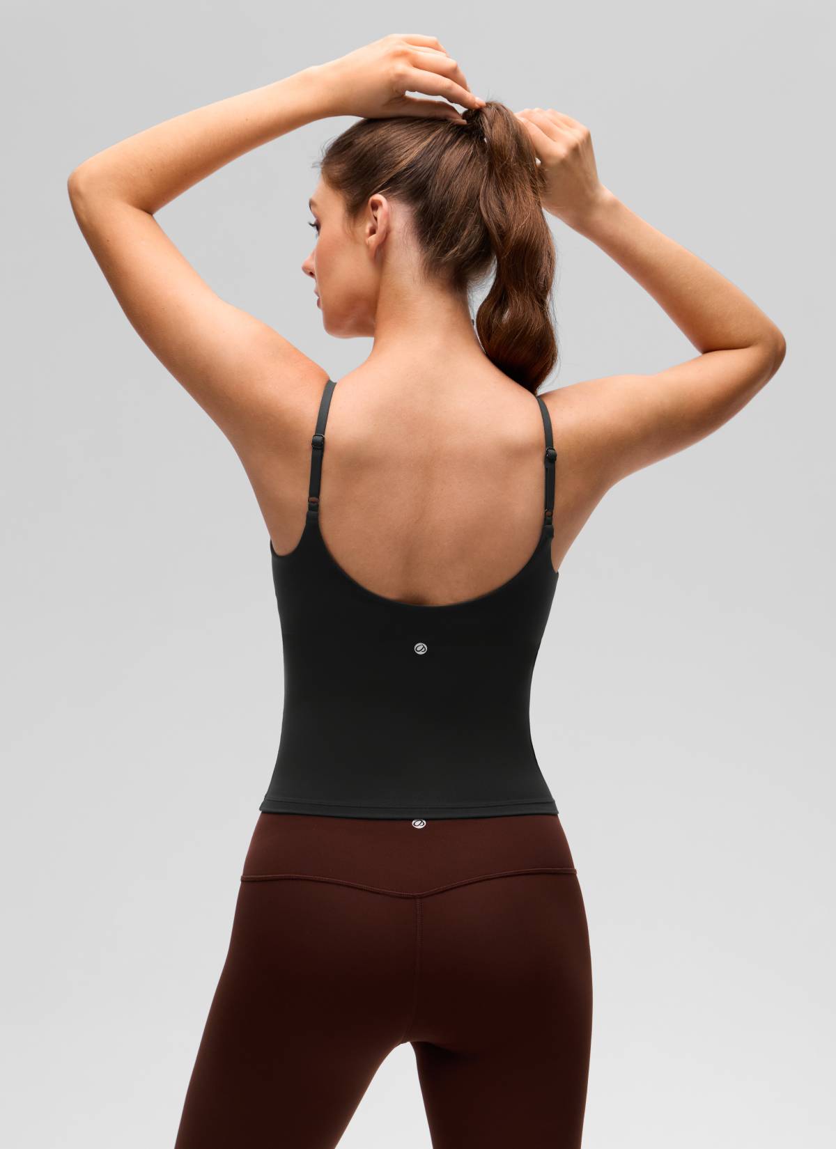 CRZ YOGA Butterluxe Sujetador Incorporado de Espalda U para Yoga Negro