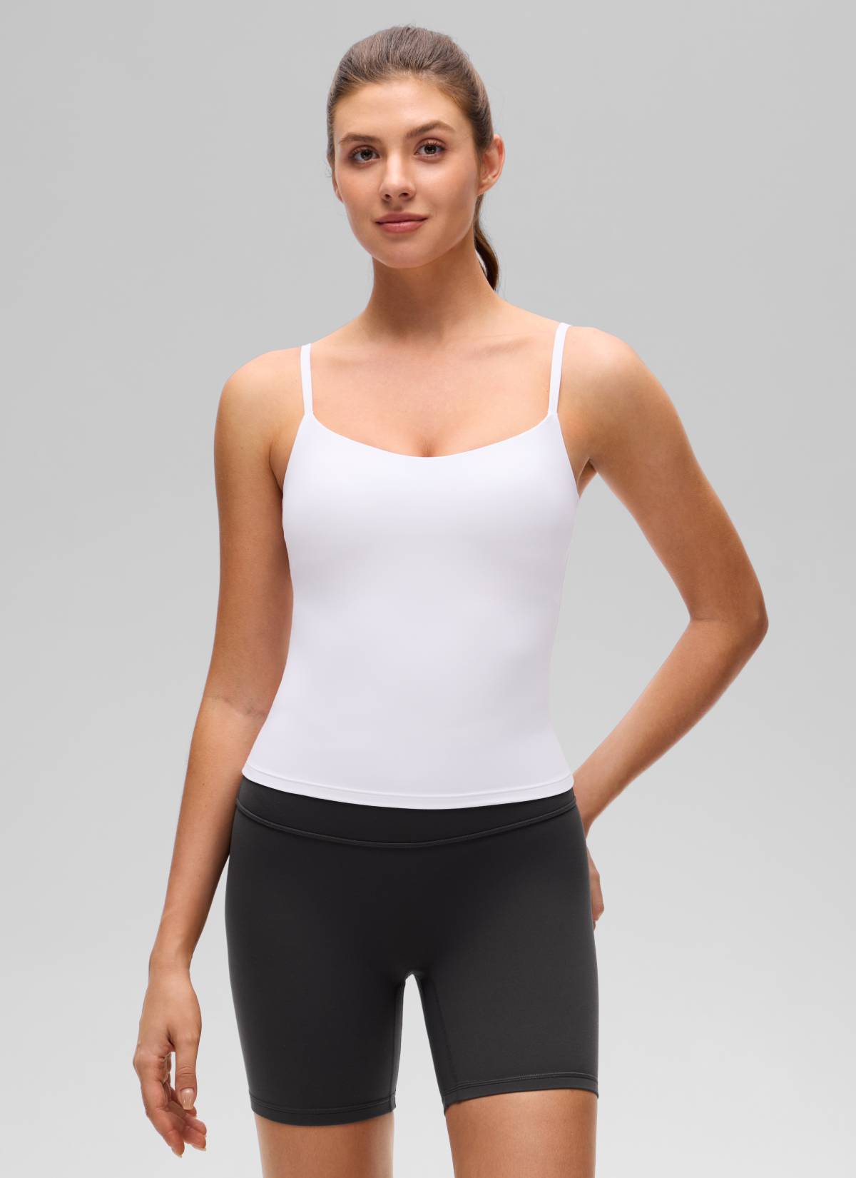 CRZ YOGA Butterluxe Sujetador Incorporado de Espalda U para Yoga blanco