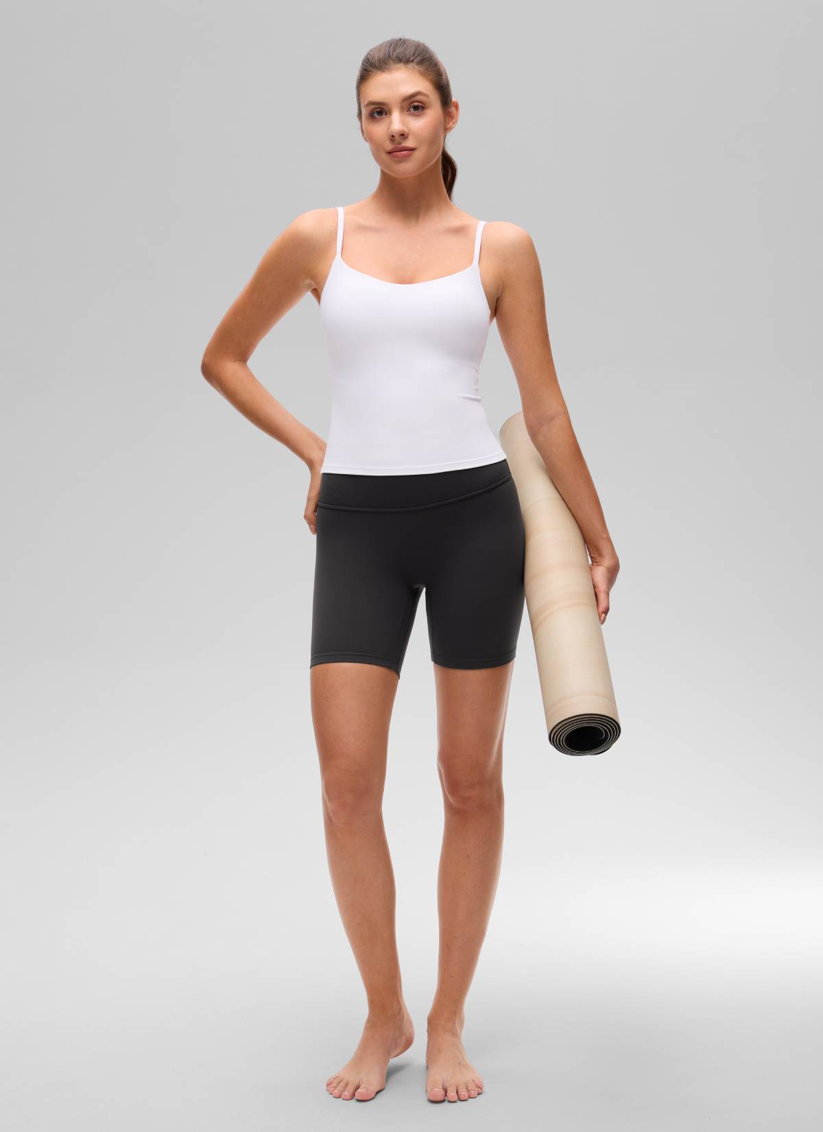 CRZ YOGA Butterluxe Sujetador Incorporado de Espalda U para Yoga blanco