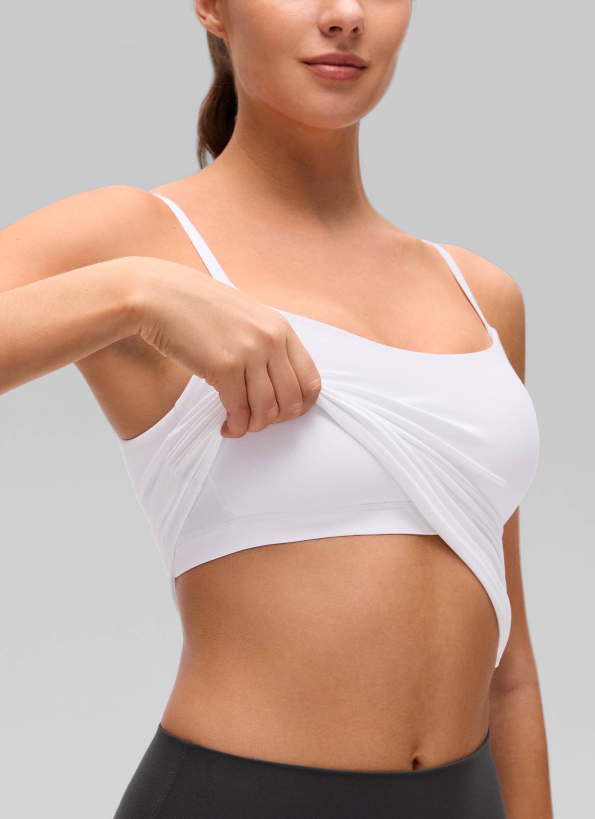 CRZ YOGA Butterluxe Sujetador Incorporado de Espalda U para Yoga blanco