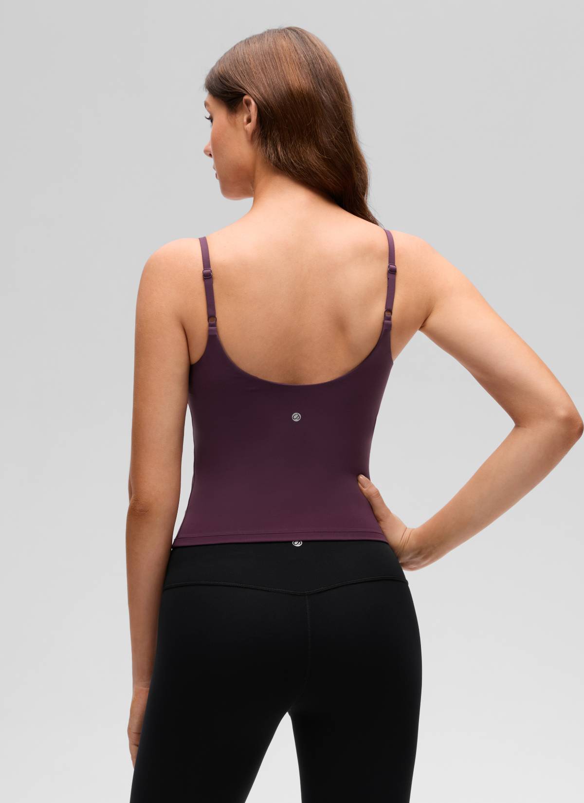 CRZ YOGA Butterluxe Sujetador Incorporado de Espalda U para Yoga Deep Purple