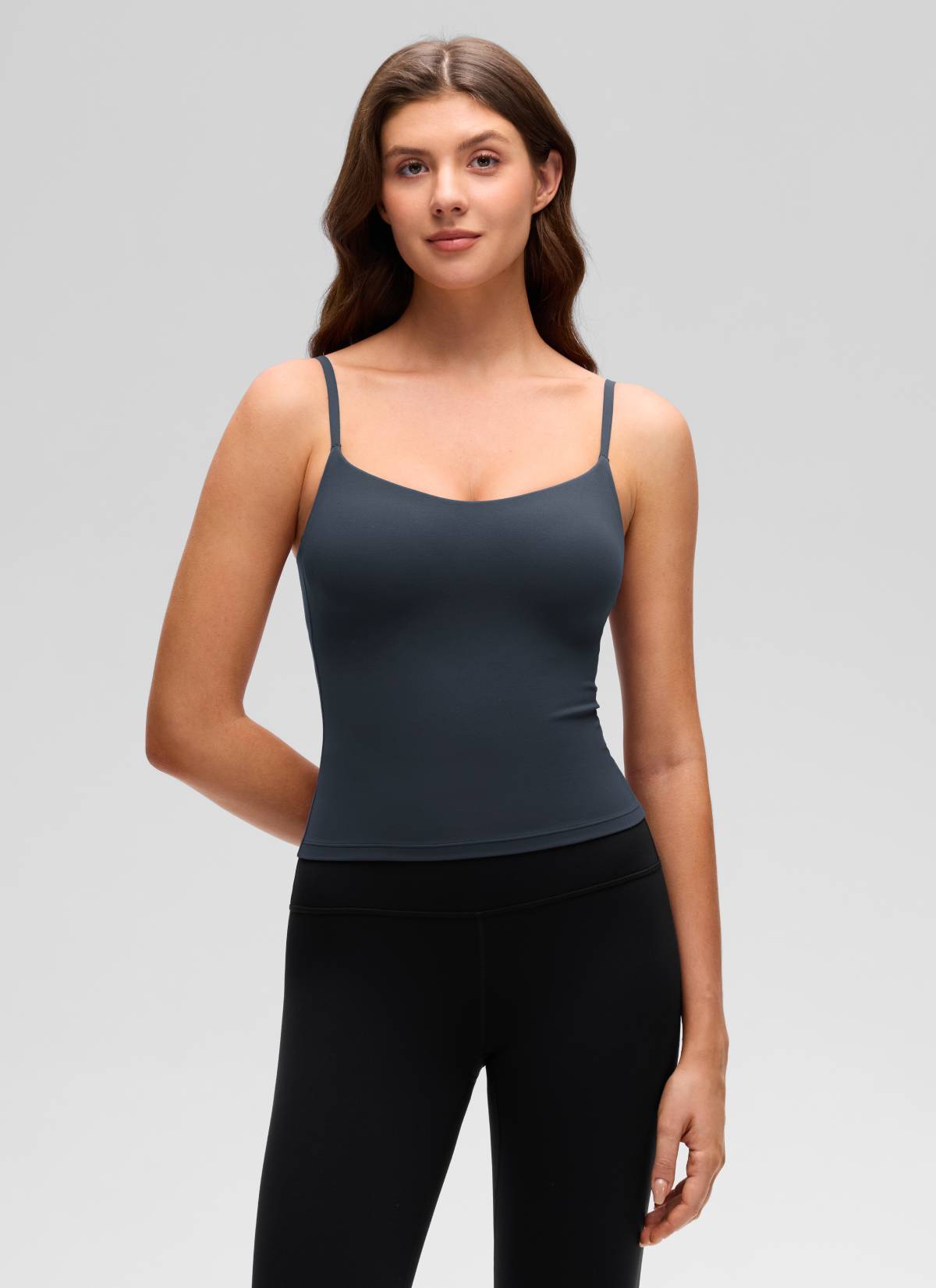 CRZ YOGA Butterluxe Sujetador Incorporado de Espalda U para Yoga True Navy