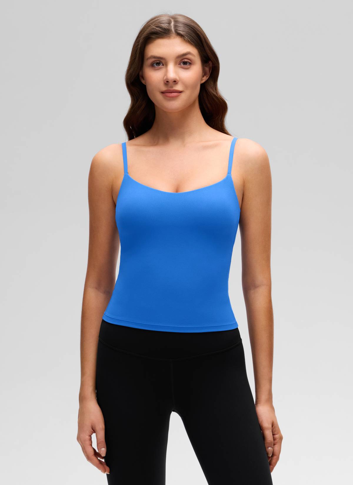 CRZ YOGA Butterluxe Sujetador Incorporado de Espalda U para Yoga Azul Destello