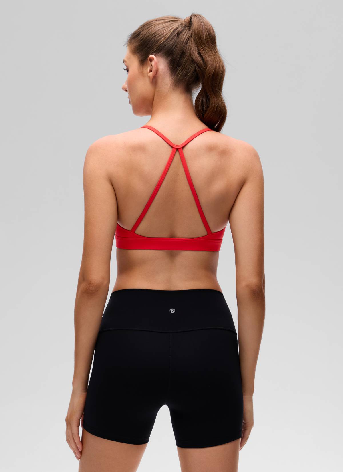 CRZ YOGA Sujetador Deportivo Butterluxe Redondo y Espalda Cruzada Rojo Profundo