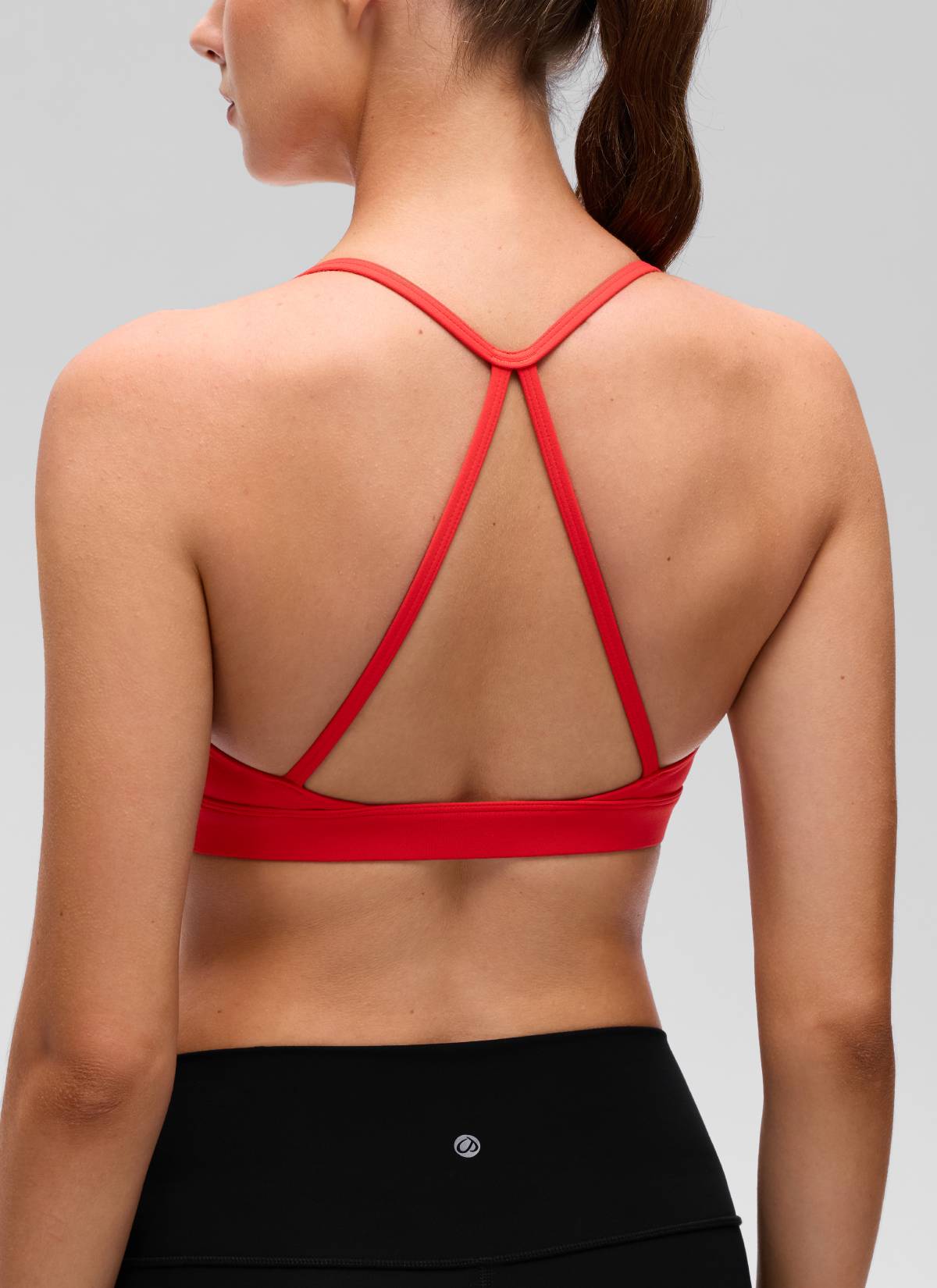 CRZ YOGA Sujetador Deportivo Butterluxe Redondo y Espalda Cruzada Rojo Profundo