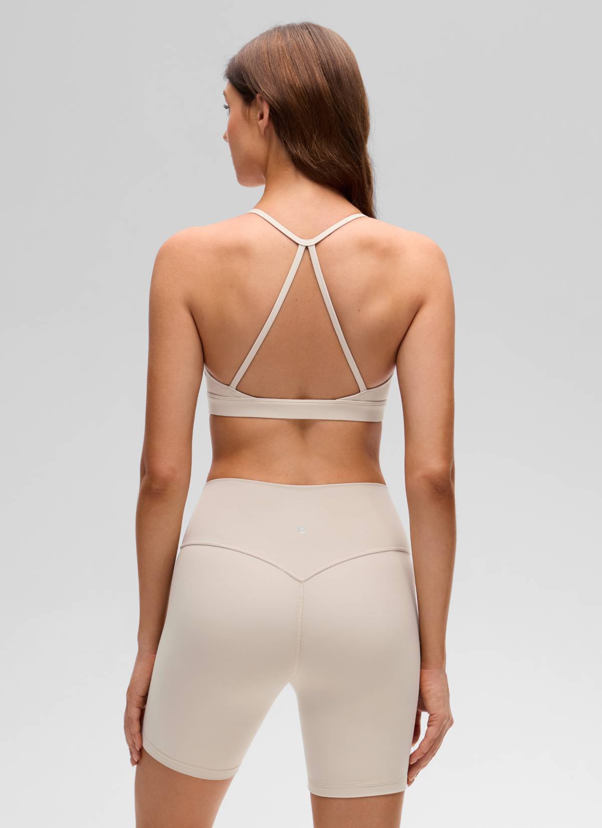 CRZ YOGA Sujetador Deportivo Butterluxe Redondo y Espalda Cruzada Bronceado Mojave