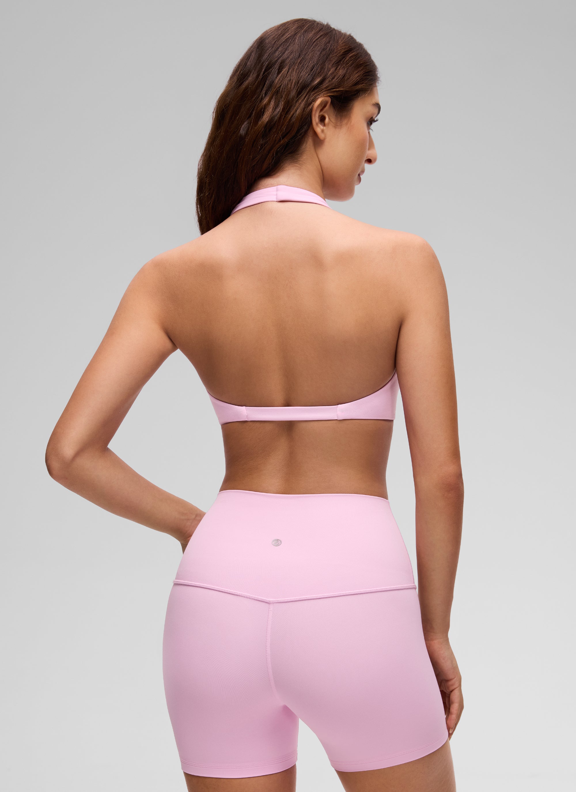 CRZ YOGA Sujetador de Yoga Butterluxe con Escote en V y Doble Capa Vita Rosa