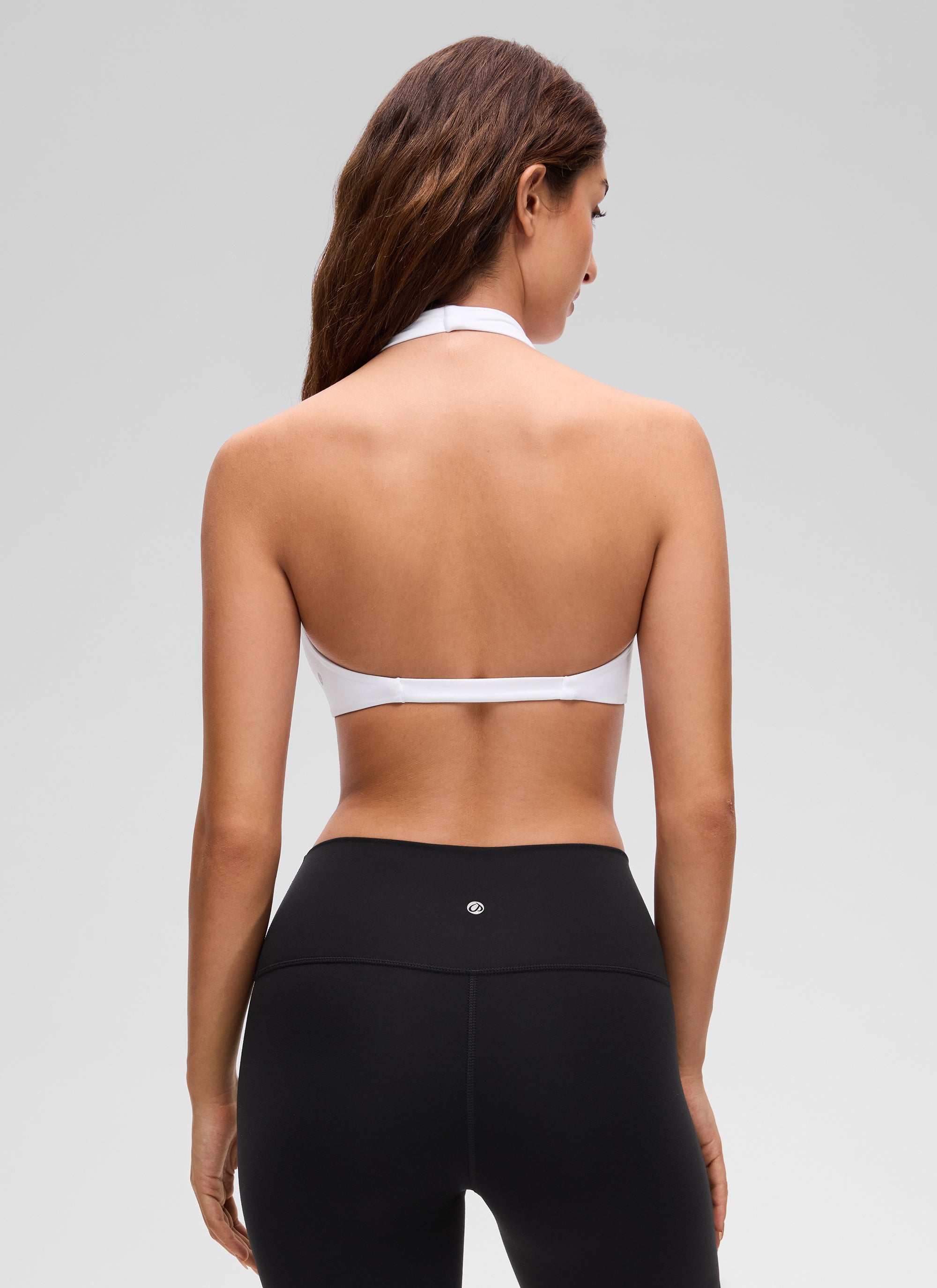 CRZ YOGA Sujetador de Yoga Butterluxe con Escote en V y Doble Capa blanco