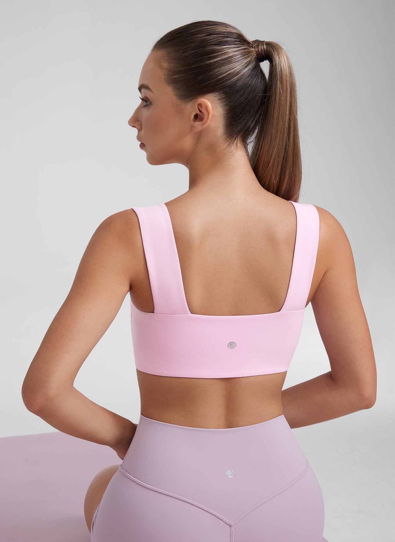 CRZ YOGA Butterluxe Sujetador Mujer Escote Cuadrado Espalda Abierta Vita Rosa