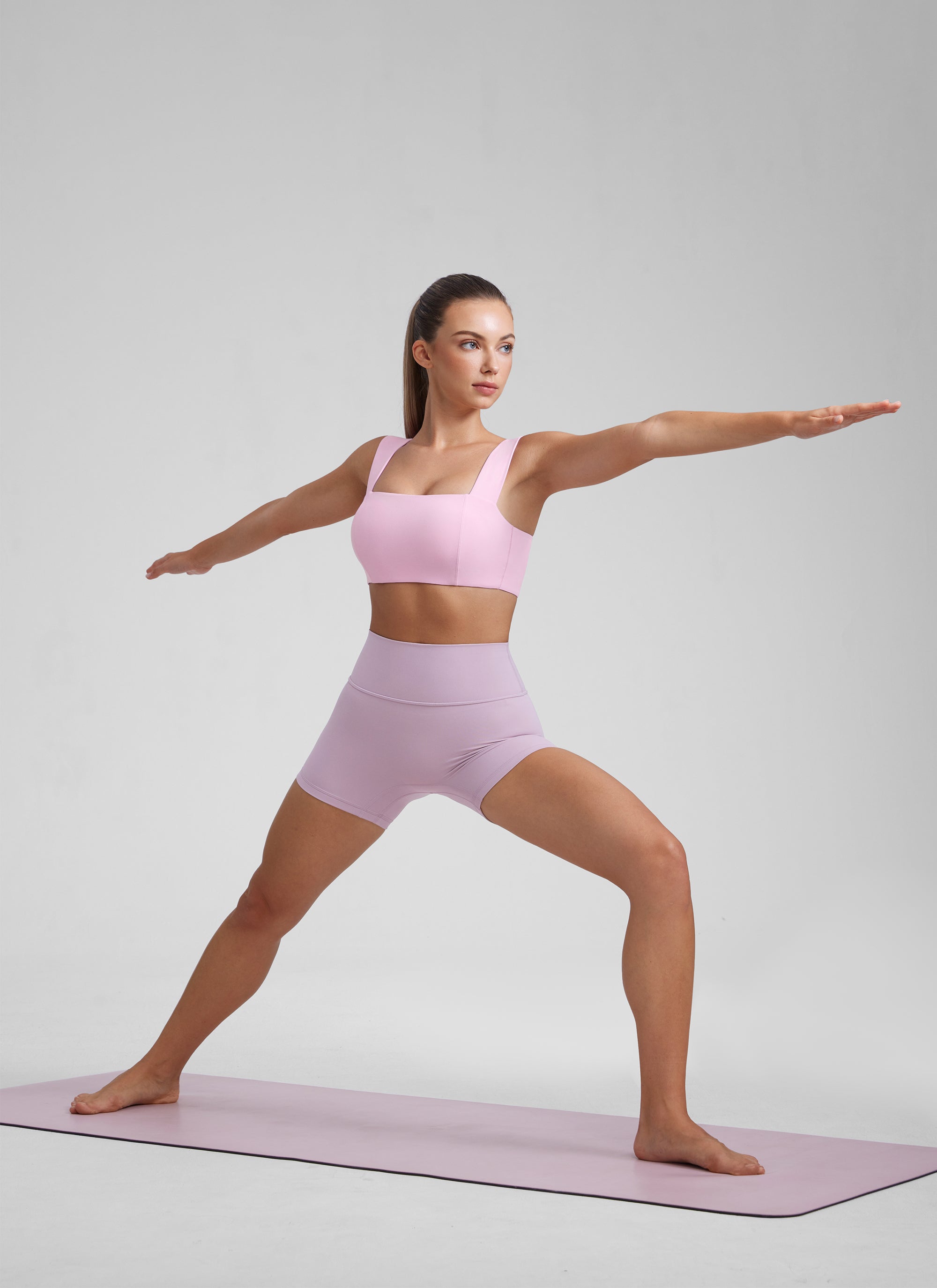CRZ YOGA Butterluxe Sujetador Mujer Escote Cuadrado Espalda Abierta Vita Rosa