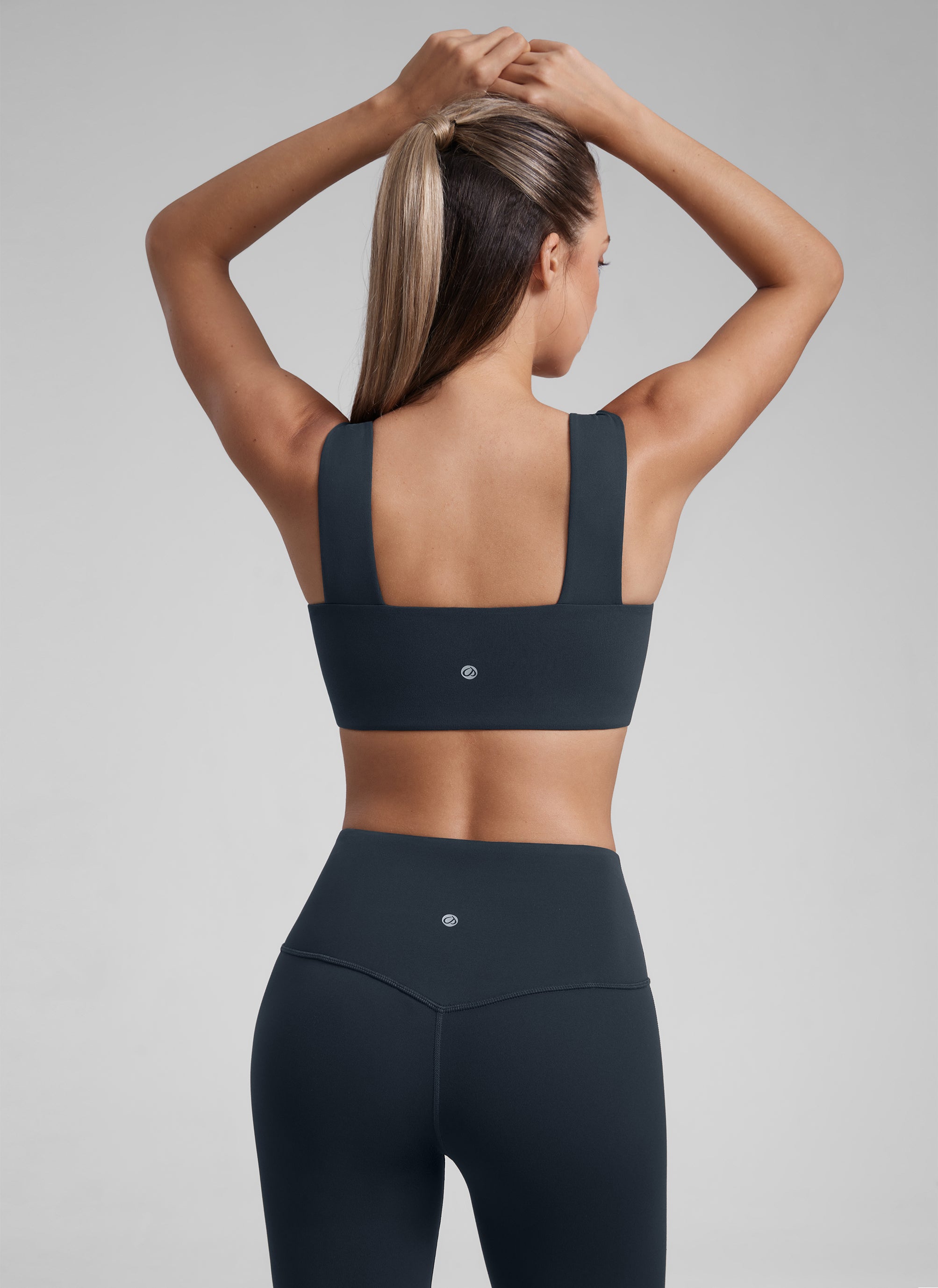 CRZ YOGA Butterluxe Sujetador Mujer Escote Cuadrado Espalda Abierta True Navy