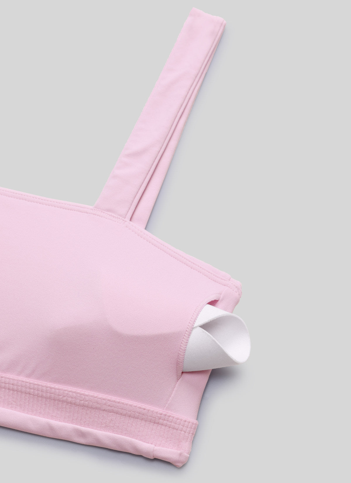 CRZ YOGA Women's Butterlift Sujetador Deportivo de Cuello Cuadrado Milk Pink