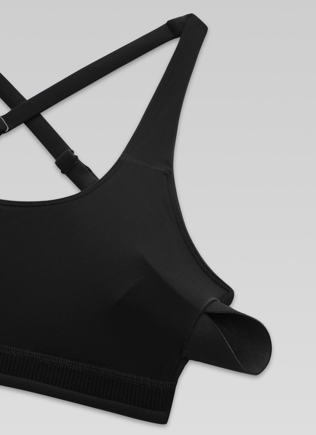 CRZ YOGA Sujetador Butterlift Cross Back con Bra Incorporado Negro