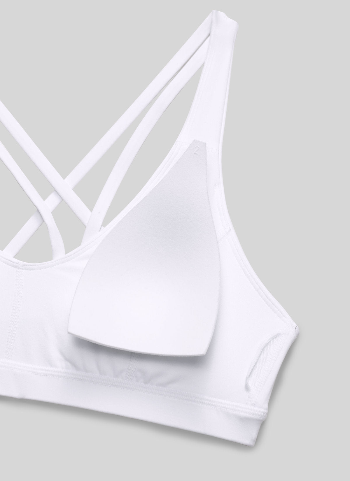 CRZ YOGA Sujetador Deportivo U-Cut con Espalda Cruzada para Mujer blanco