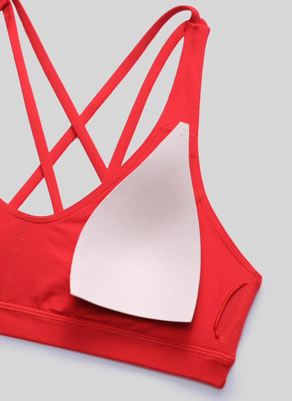 CRZ YOGA Sujetador Deportivo U-Cut con Espalda Cruzada para Mujer Rojo Profundo
