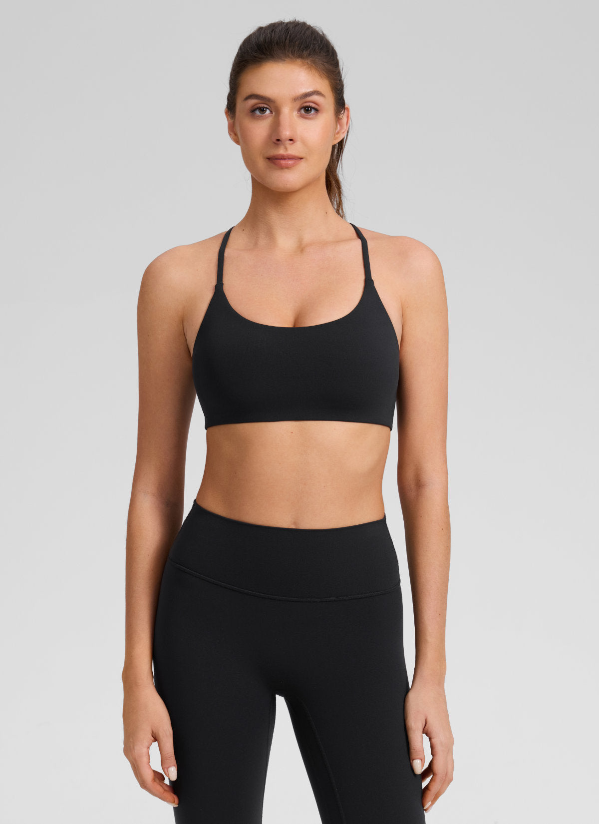 CRZ YOGA Sujetador Butterlift® Deportivo con Espalda en V para Mujer Negro