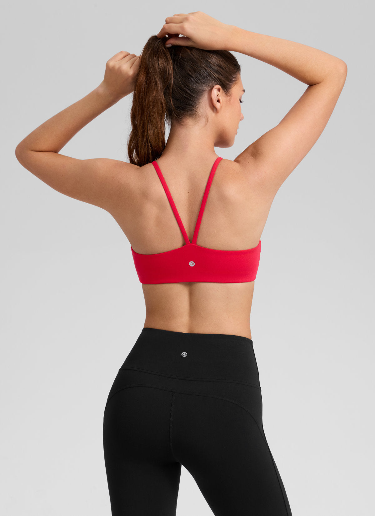CRZ YOGA Sujetador Butterlift® Deportivo con Espalda en V para Mujer Rojo Aurora